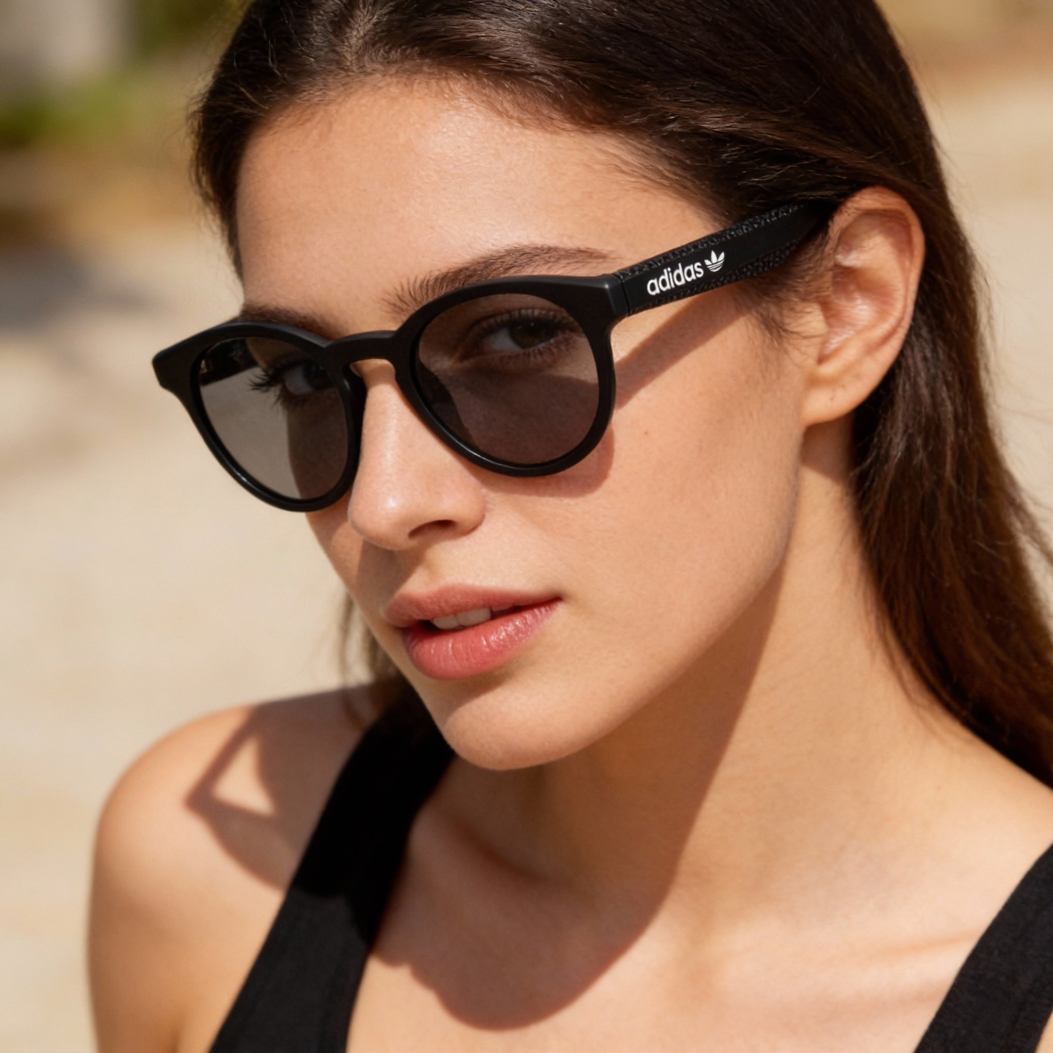 adidas Originals Classic Unisex Metal Matte Black Smoke Frame Black Lens UV Protection Sunglasses 52mm, Photo 4
