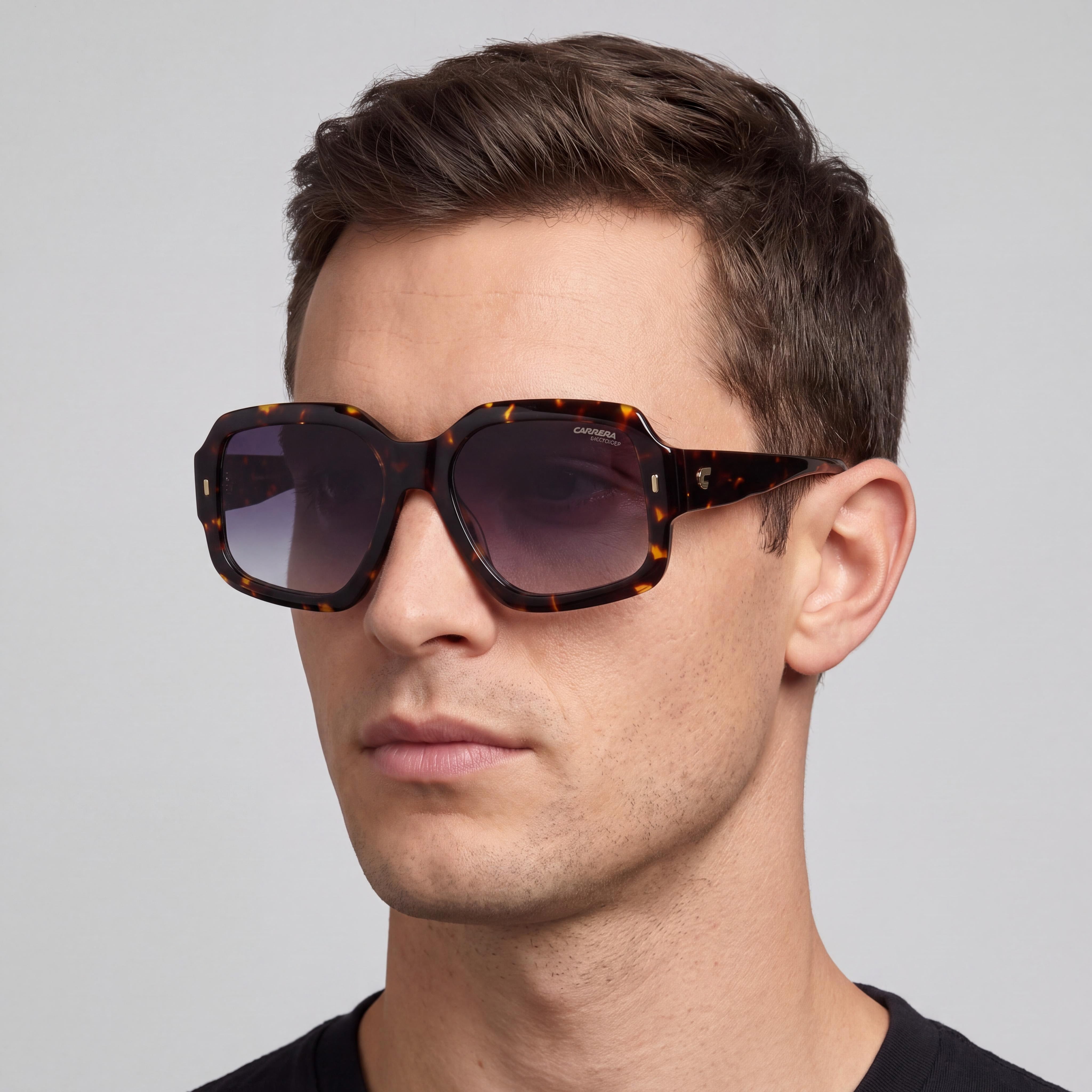 Carrera CARRERA 3045/S Men's Acetate Havana Frame Non-Polarized Dark Grey Shaded UV 400 Sunglasses 56mm, Photo 4