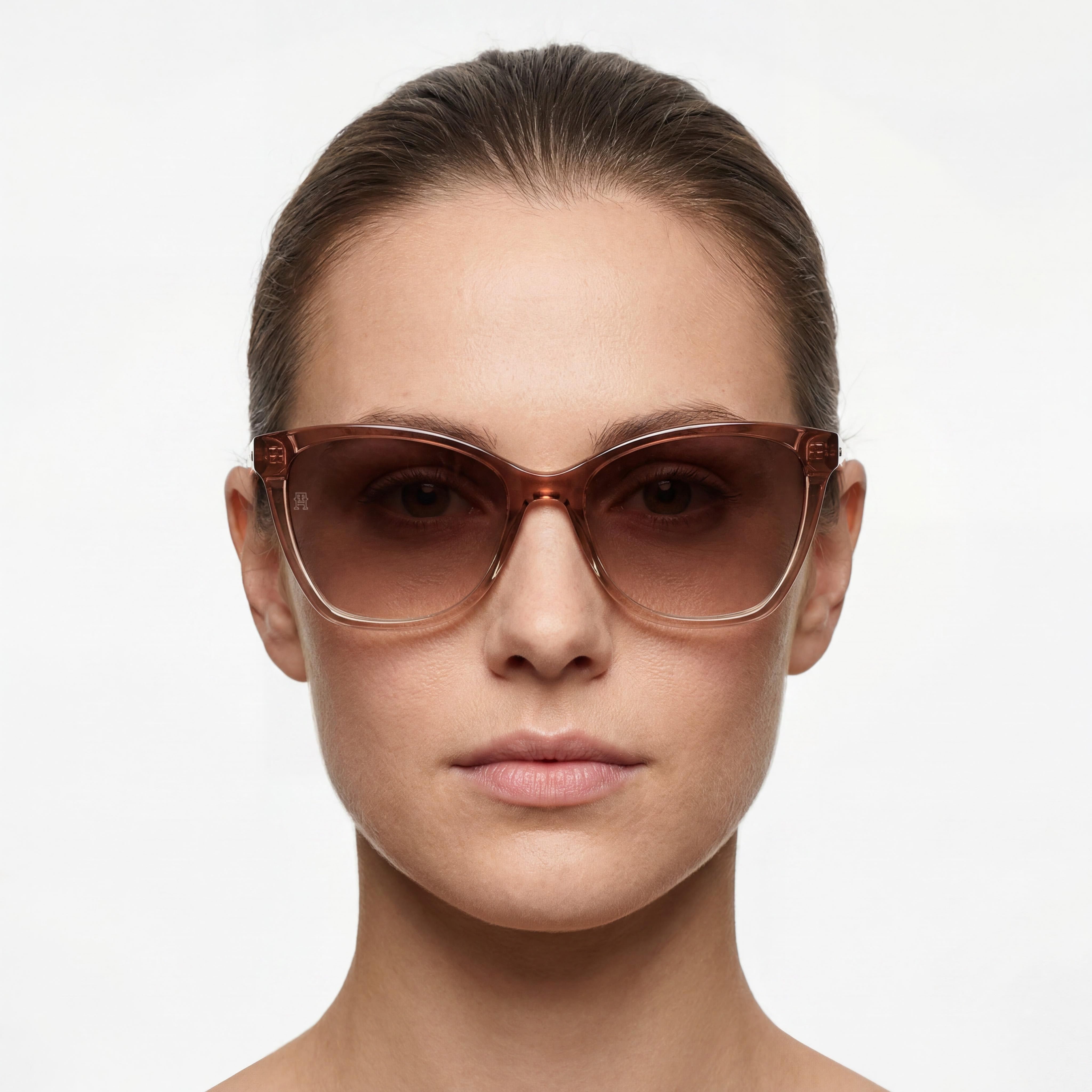 Tommy Hilfiger Th 1981/S Women's Nude Plastic Frame UV Protection Sunglasses Brown Shaded 54mm, Photo 5