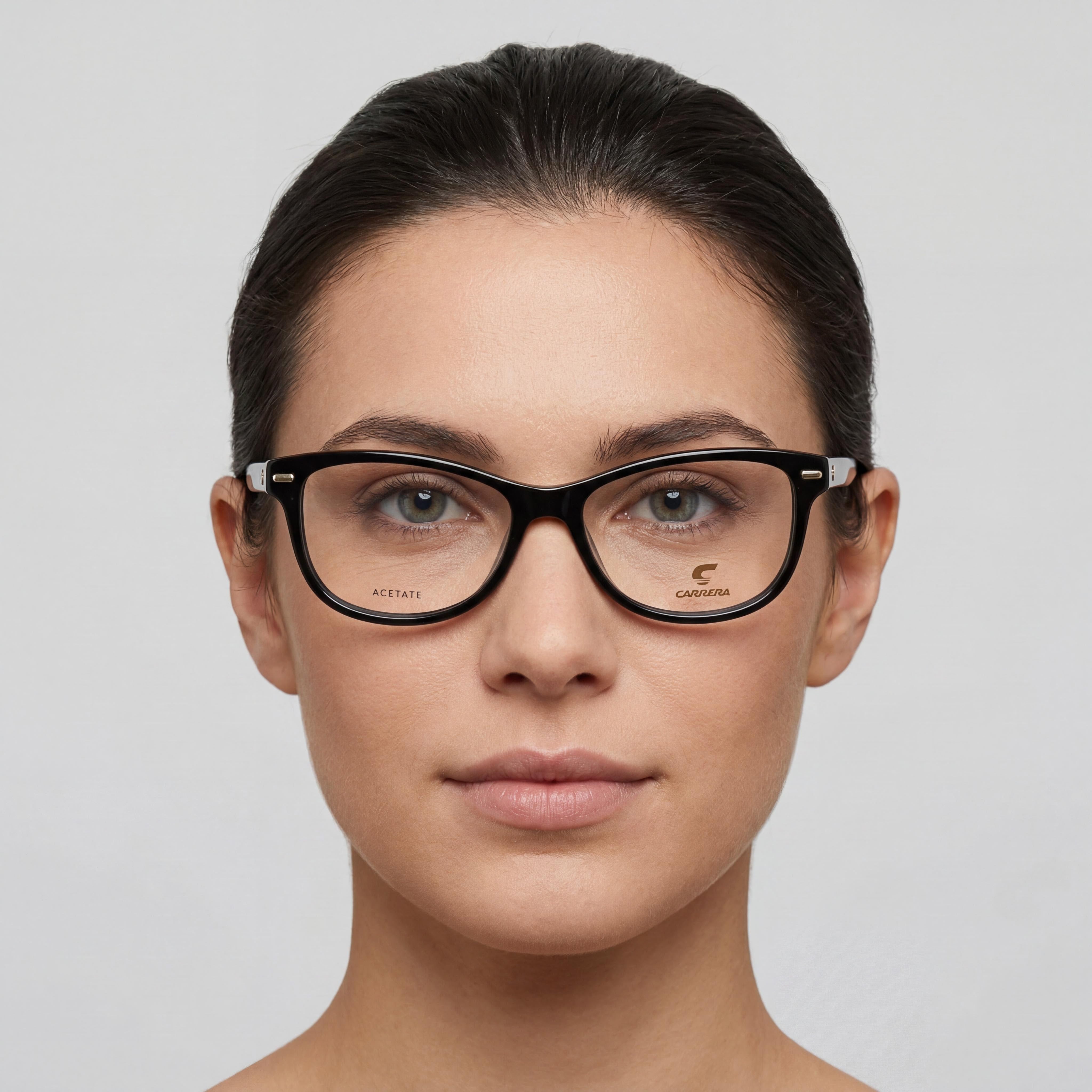 Gafas Carrera Casual para mujer con montura de acetato negro y LENTE DE DEMOSTRACIÓN, tamaño 51-14-140, Photo 3
