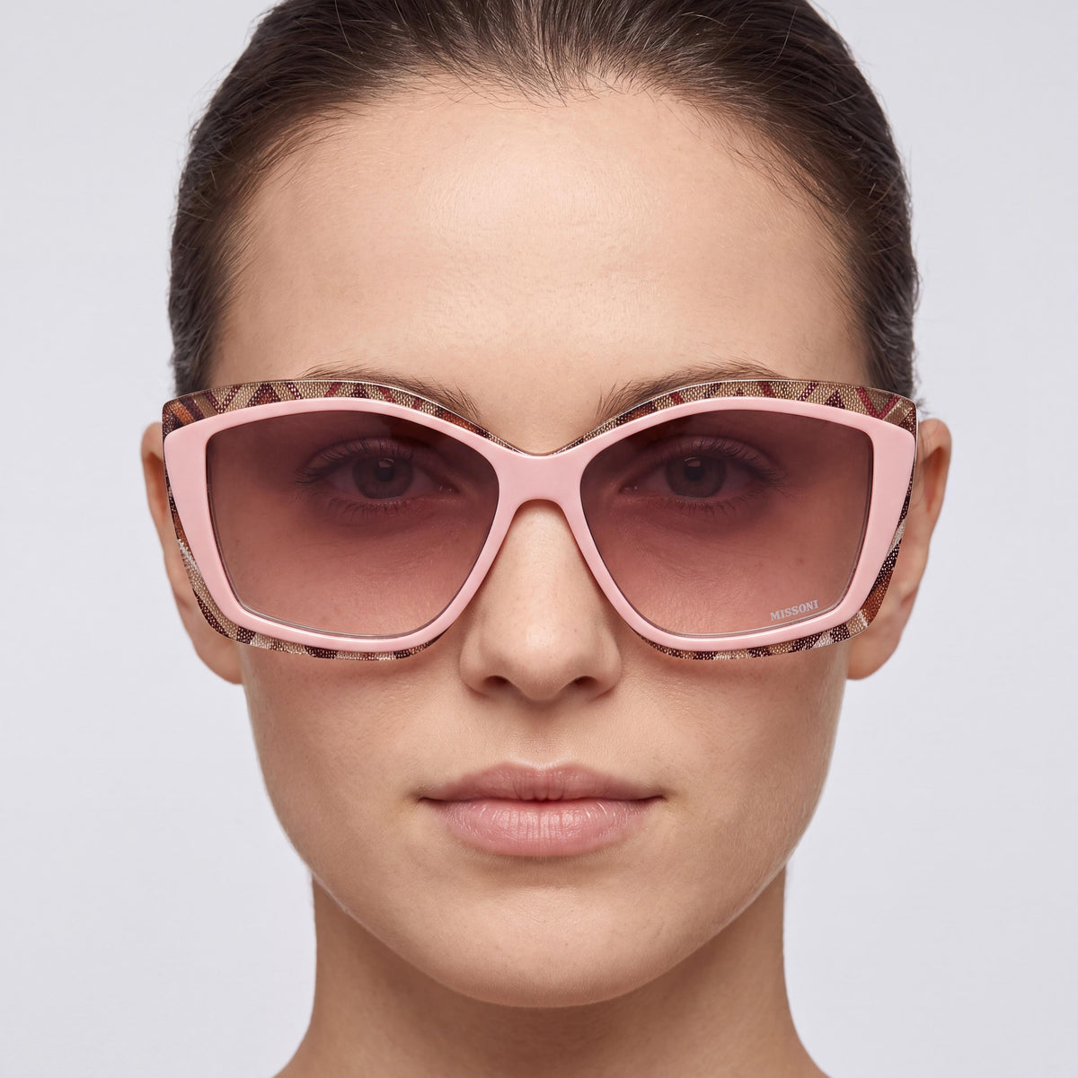 M Missoni 0187/G/S Women's Butterfly Acetate Sunglasses Pink Pattern, Pink Doubleshade 58mm, Photo 4