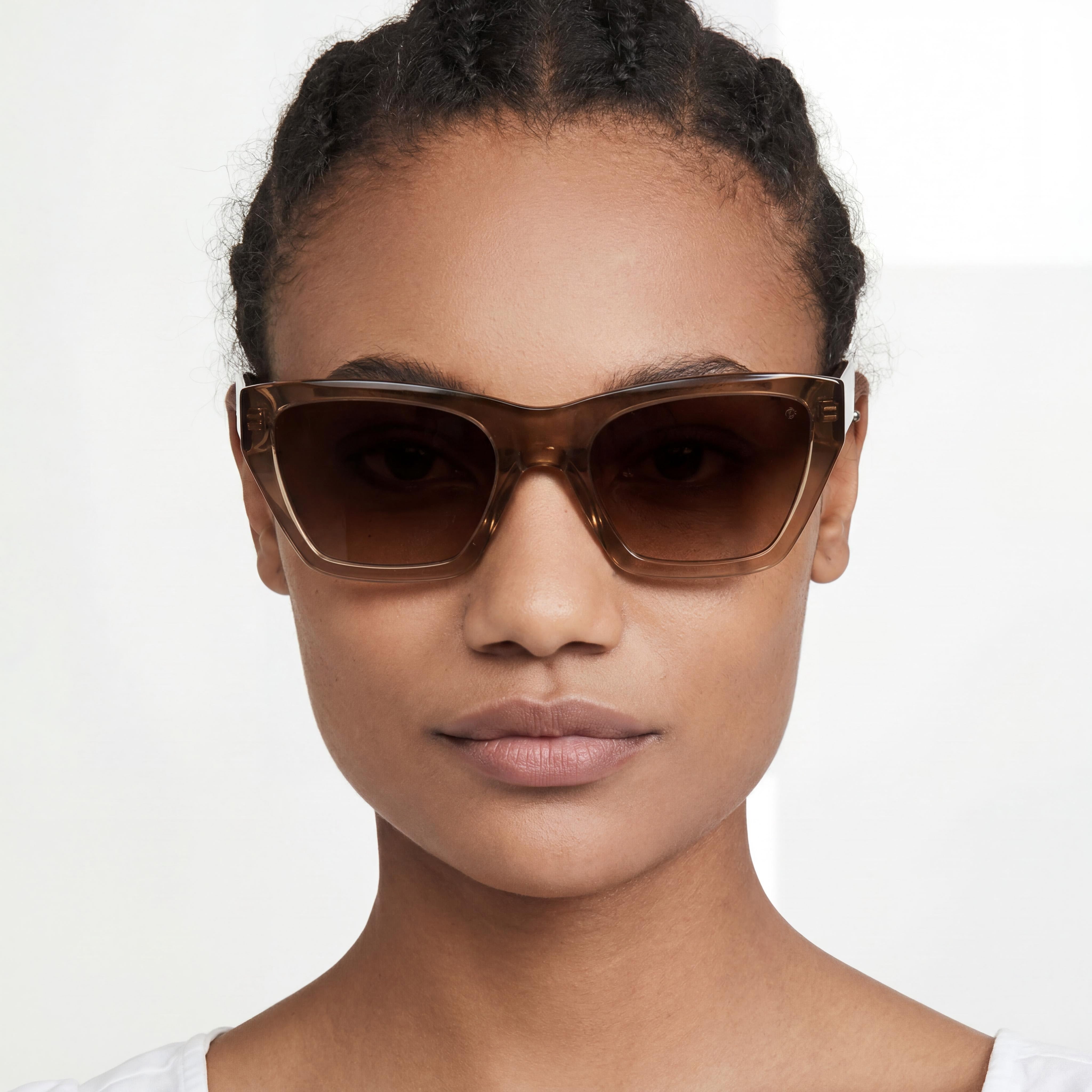 Rag & Bone Casual Women's Beige Havana Injected Cat-Eye Sunglasses 54-20-140 UV Protection, Photo 4