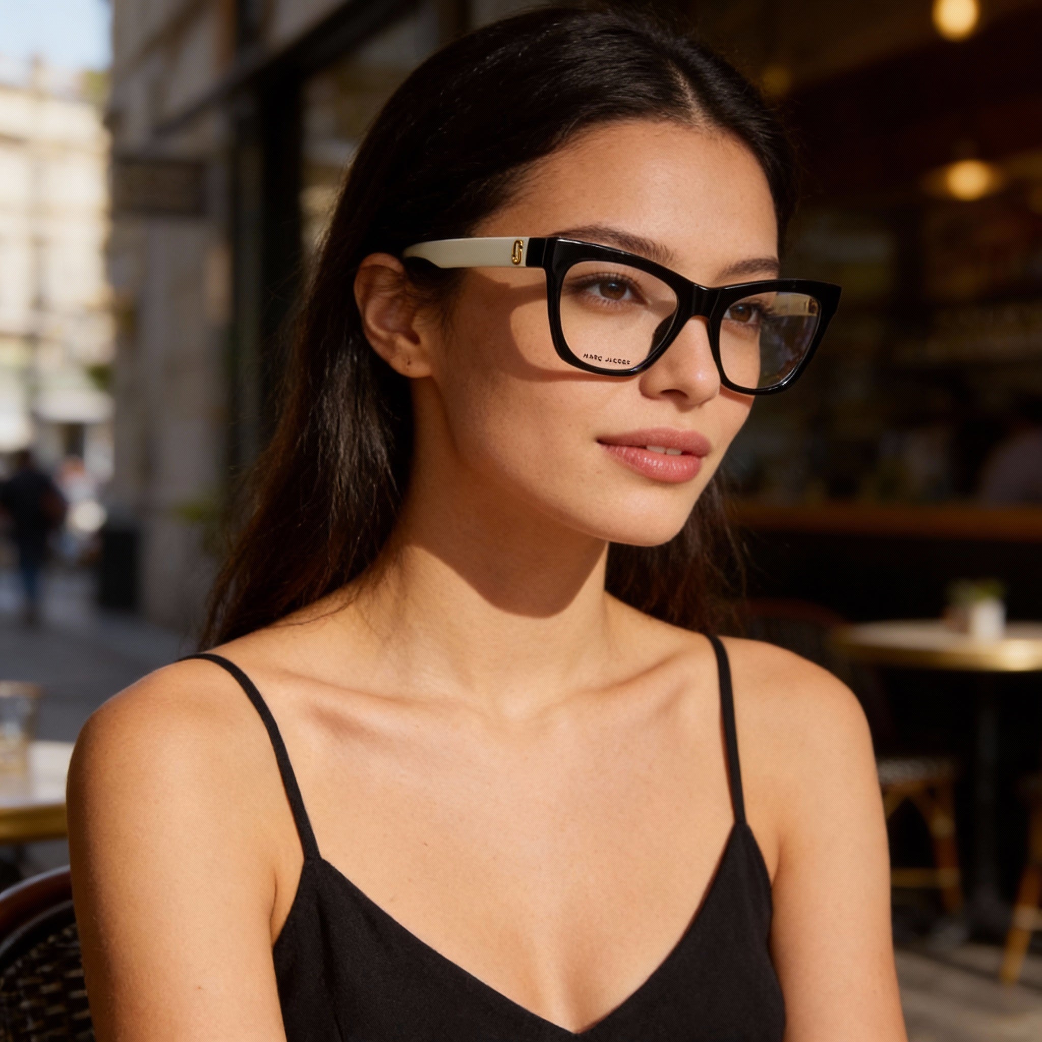 Gafas de sol Marc Jacobs Marc 649 para mujer con montura de celulosa blanca y negra y ancho de lente de 53 mm, Photo 6