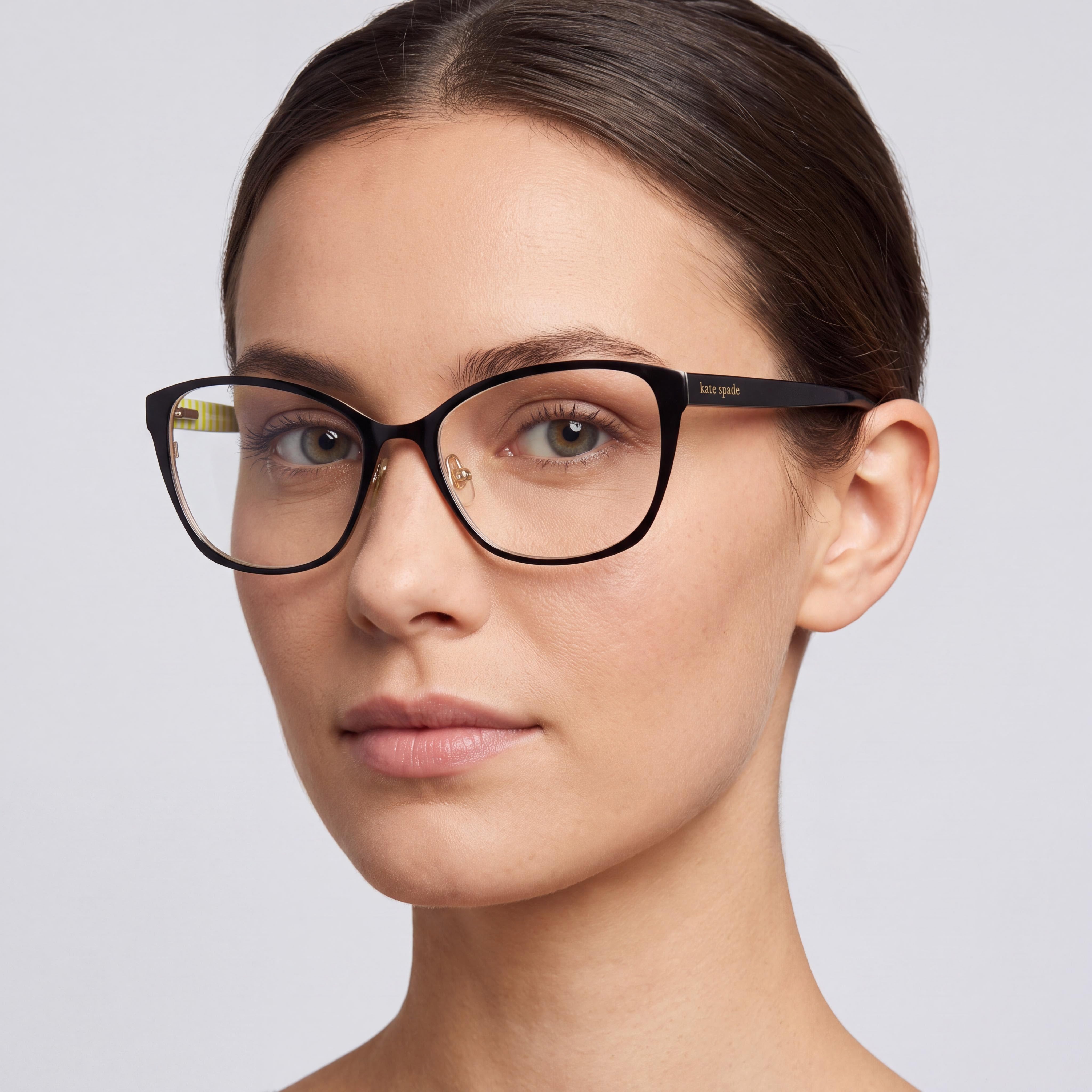 kate spade new york 108482 Women's Black Stainless Steel Frame Multicolor Polycarbonate 51mm Non-Polarized Sunglasses, Photo 4