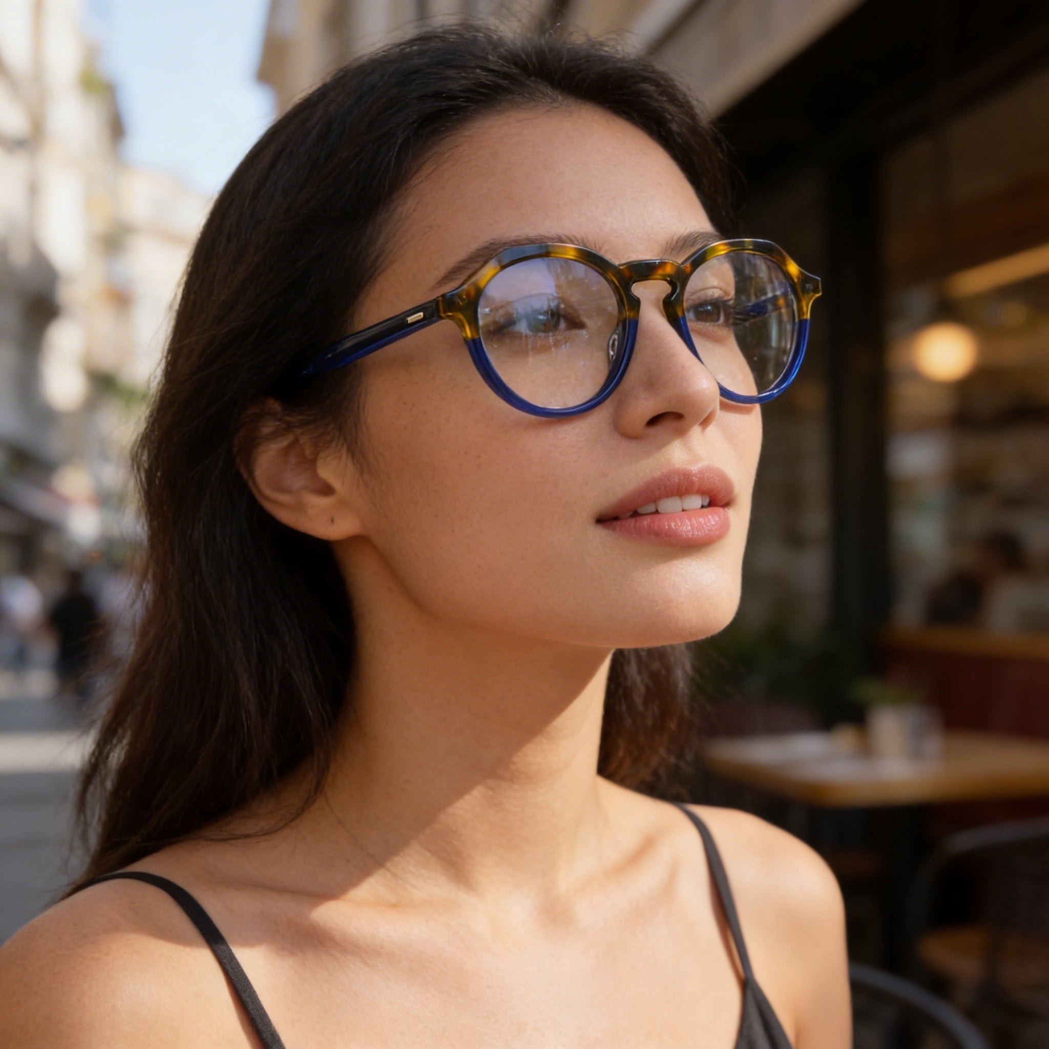 Gafas de Sol Polarizadas Calvin Klein Ck23546 Unisex con Montura Metálica y Lentes de Policarbonato en Azul Habana 49mm, Photo 6