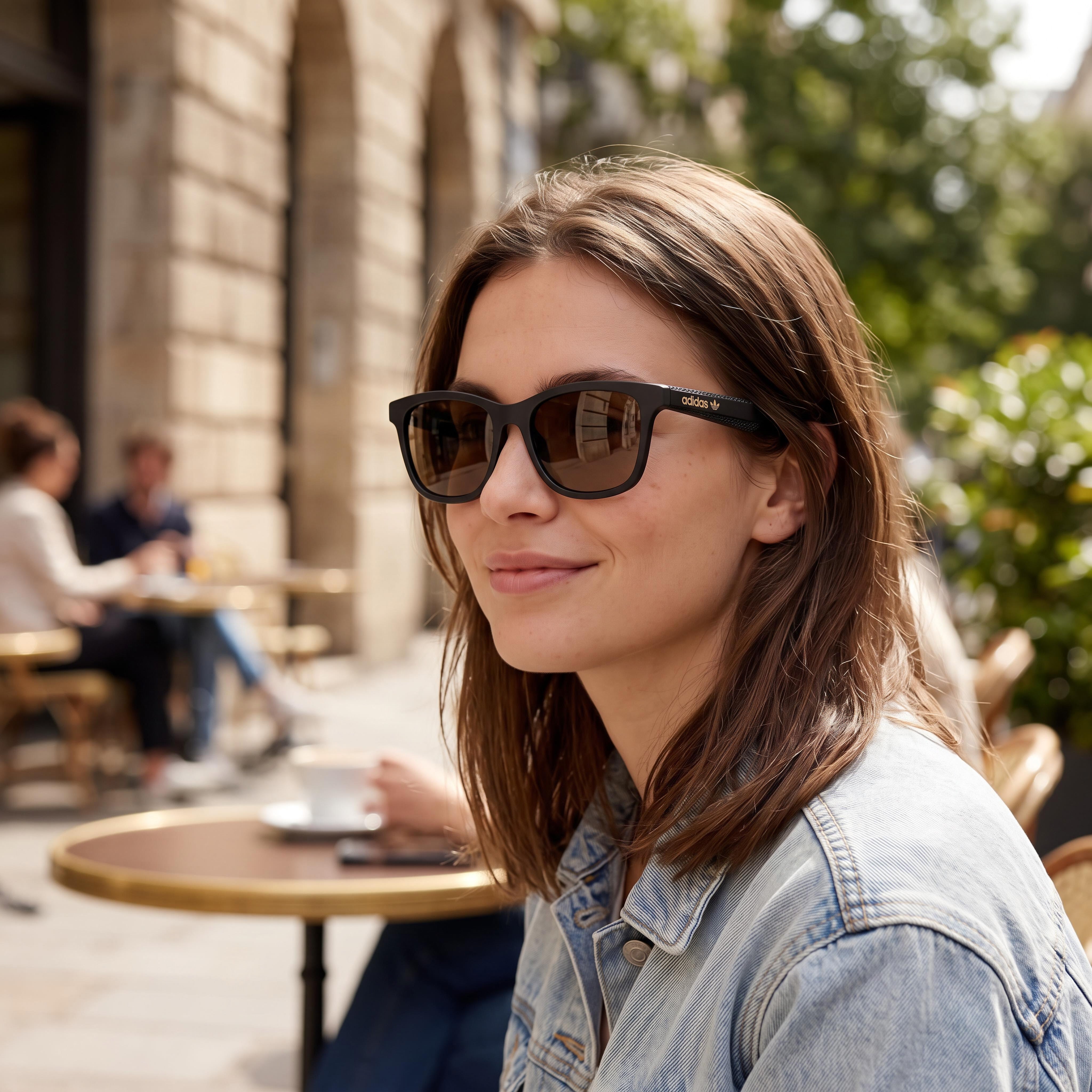 Gafas de sol adidas Originals Classic Unisex de acetato con protección UV, espejo marrón negro mate, ancho de lente de 54 mm, Photo 6