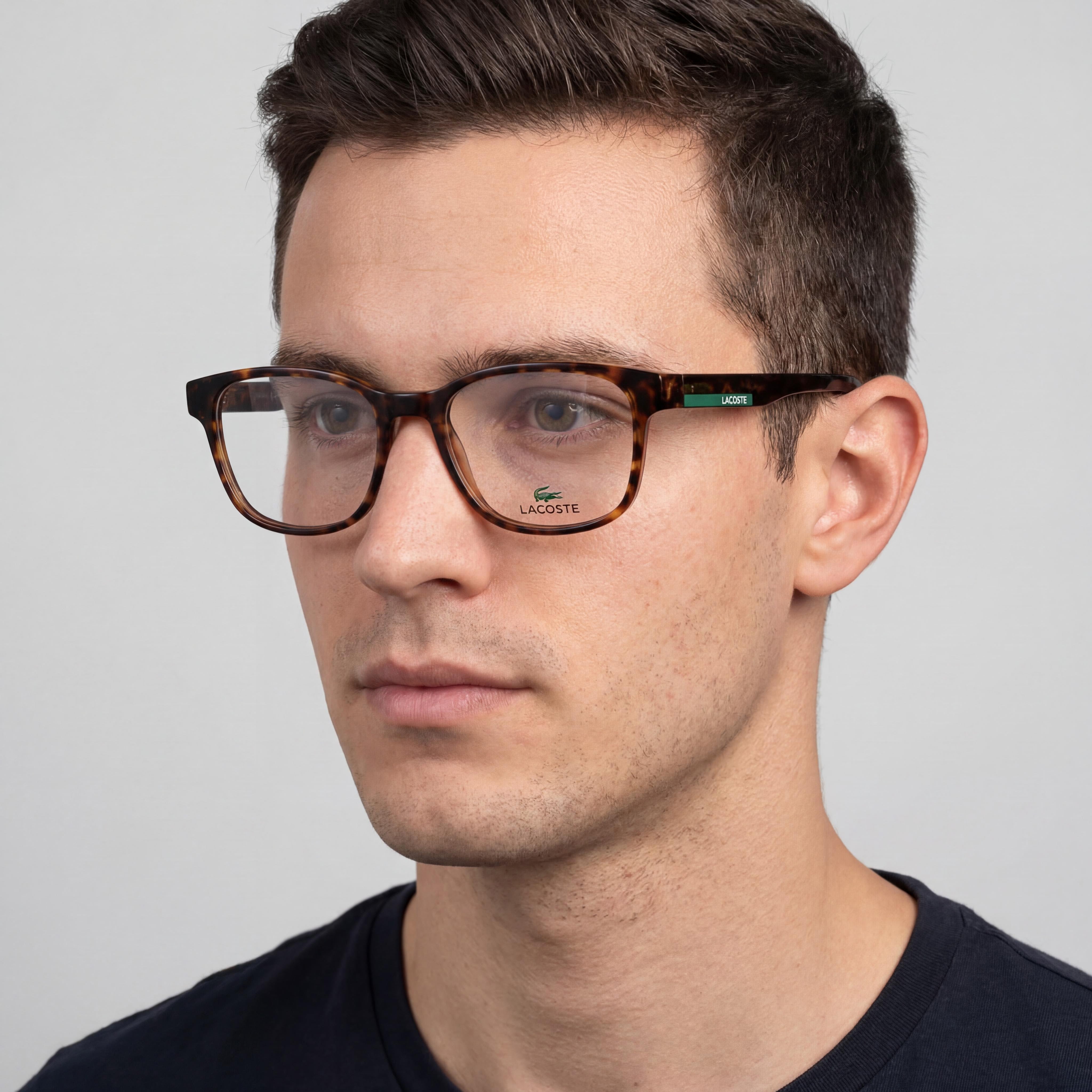 Lacoste L2914 Men's Modern Acetate Dark Havana Non-polarized Polycarbonate Lens Sunglasses 54mm, Photo 4