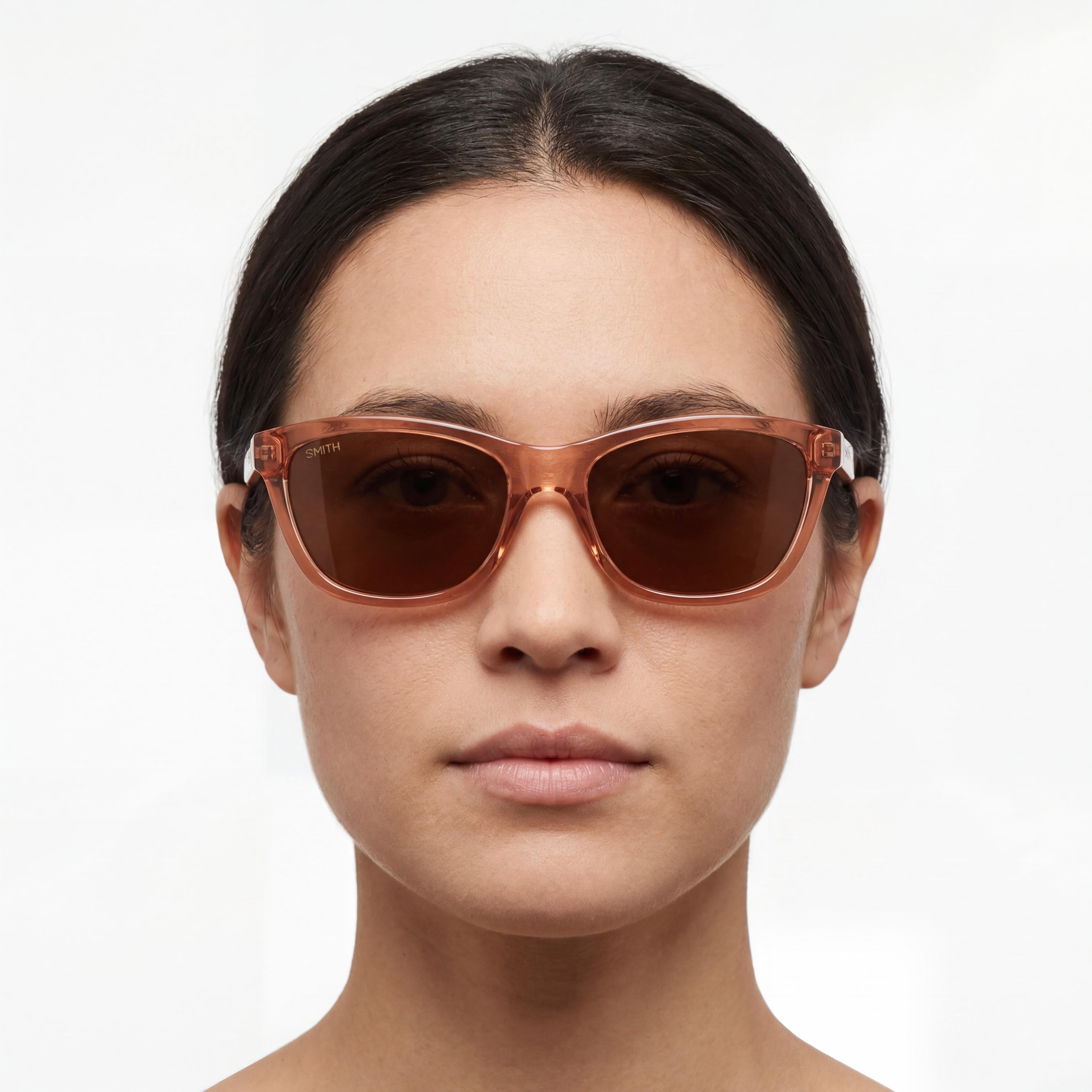 SMITH Getaway Women’s Crystal Tobacco Brown Acetate Sunglasses with Brown Lenses and UV Protection, 56mm, Photo 4