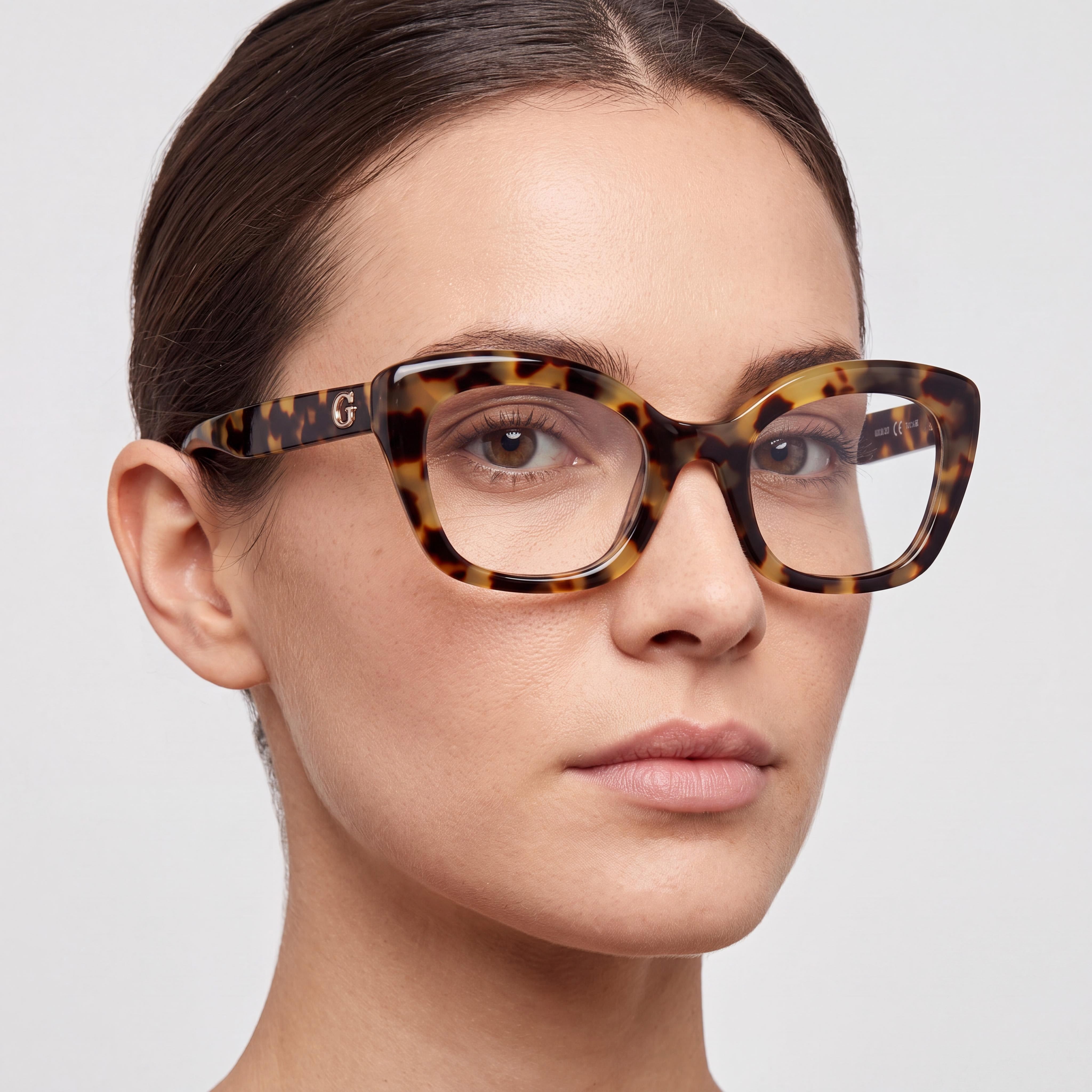 Gafas Guess Gu50225 para mujer con montura de plástico rubio Habana y lentes de policarbonato (51-22-140), Photo 3