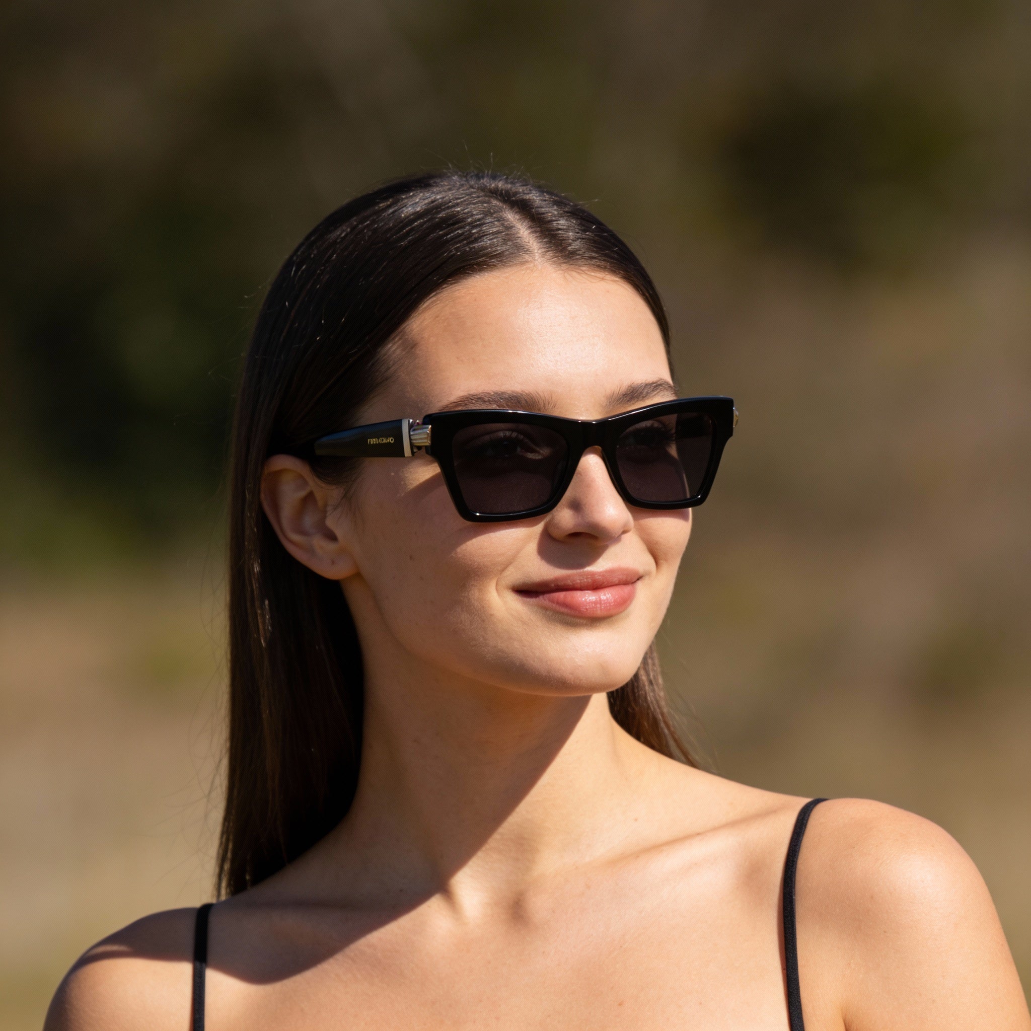 Ferragamo Women's Sf2013s Black Acetate UV Protection Grey 52mm Sunglasses, Photo 3