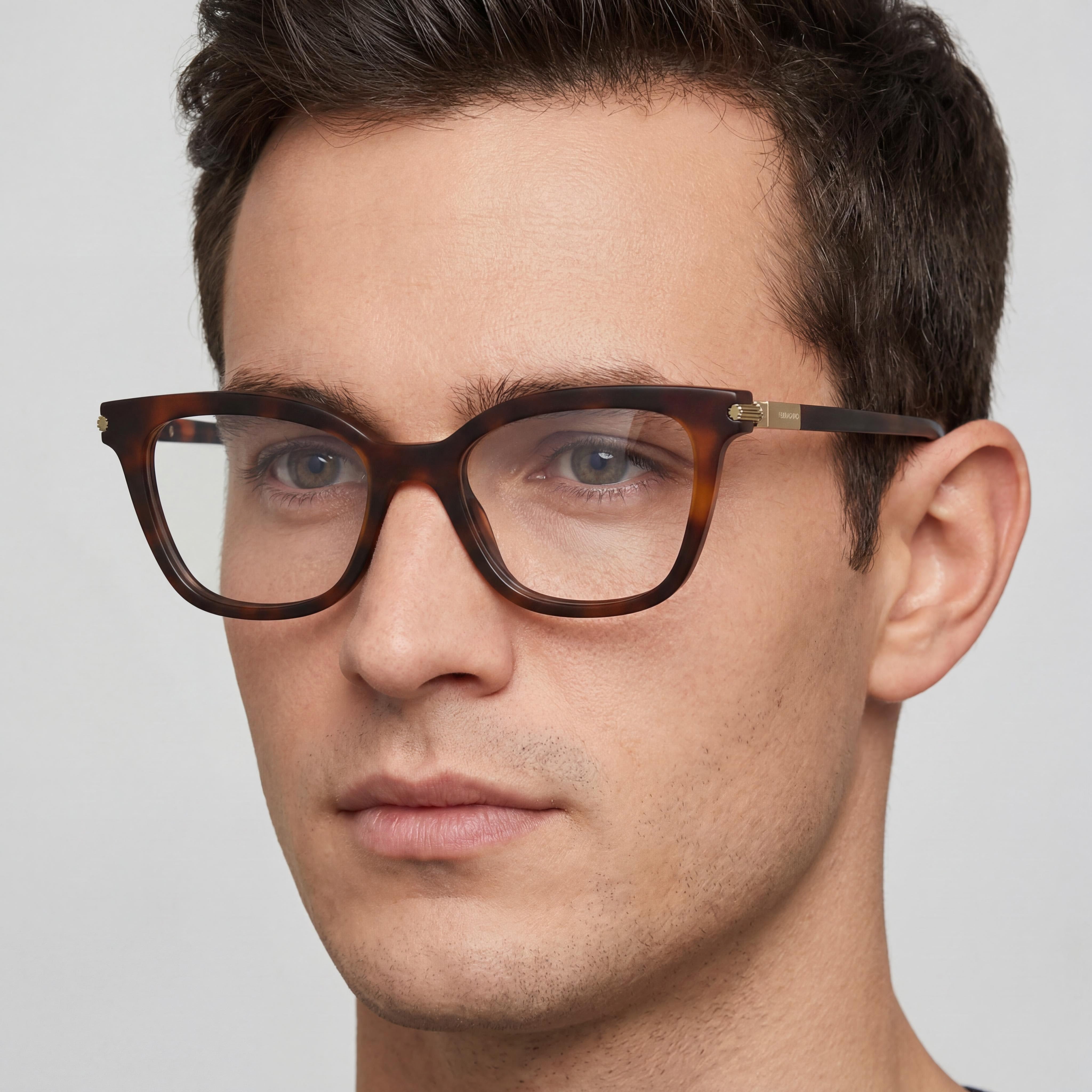 Gafas Polarizadas Ligeras Ferragamo Unisex de Acetato Inyectado de Carey con Cristales Multicolor 51-17-140, Photo 4