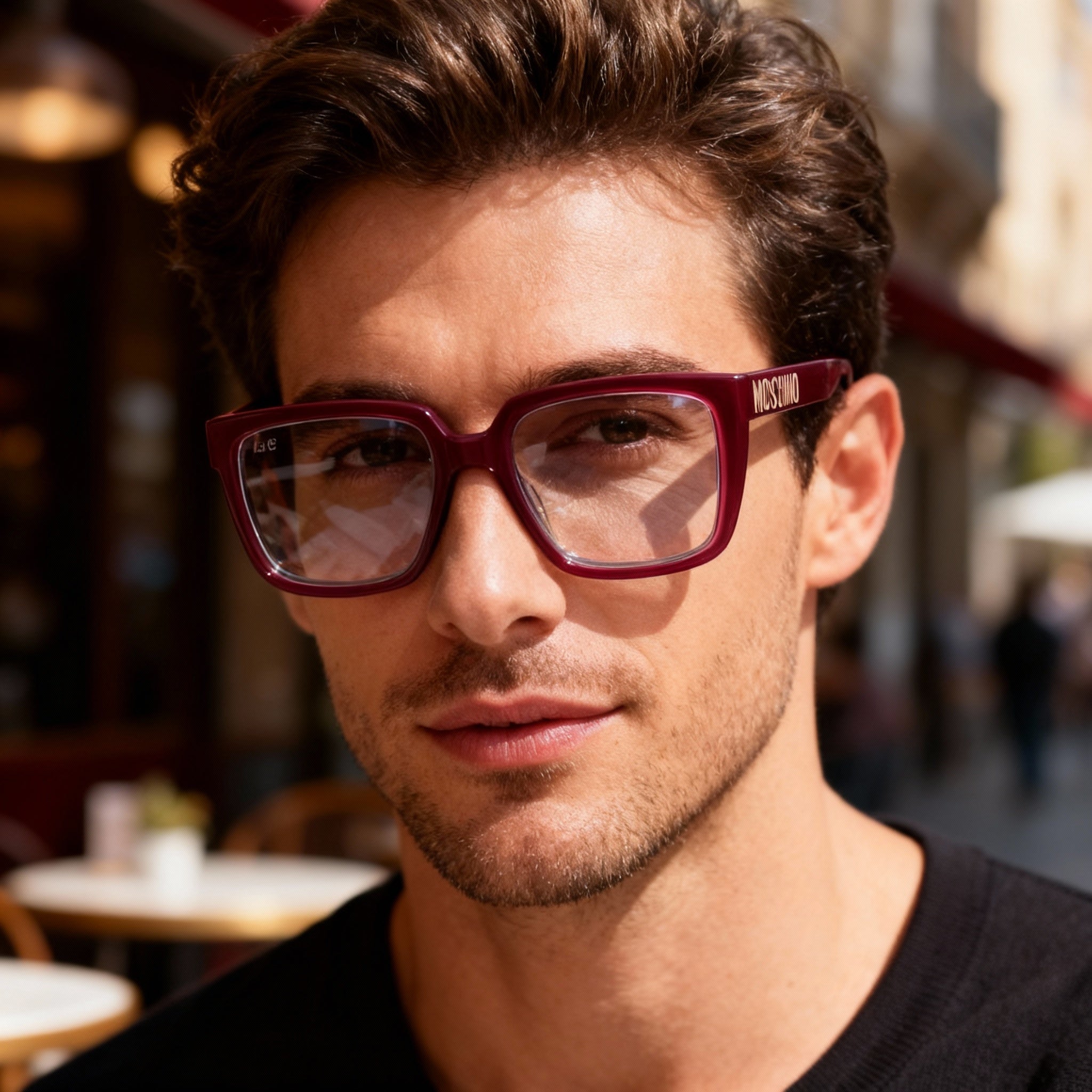 Moschino Mos622 Unisex Acetate Multicolored Frame Polycarbonate Red Non-Polarised Sunglasses 53mm, Photo 5