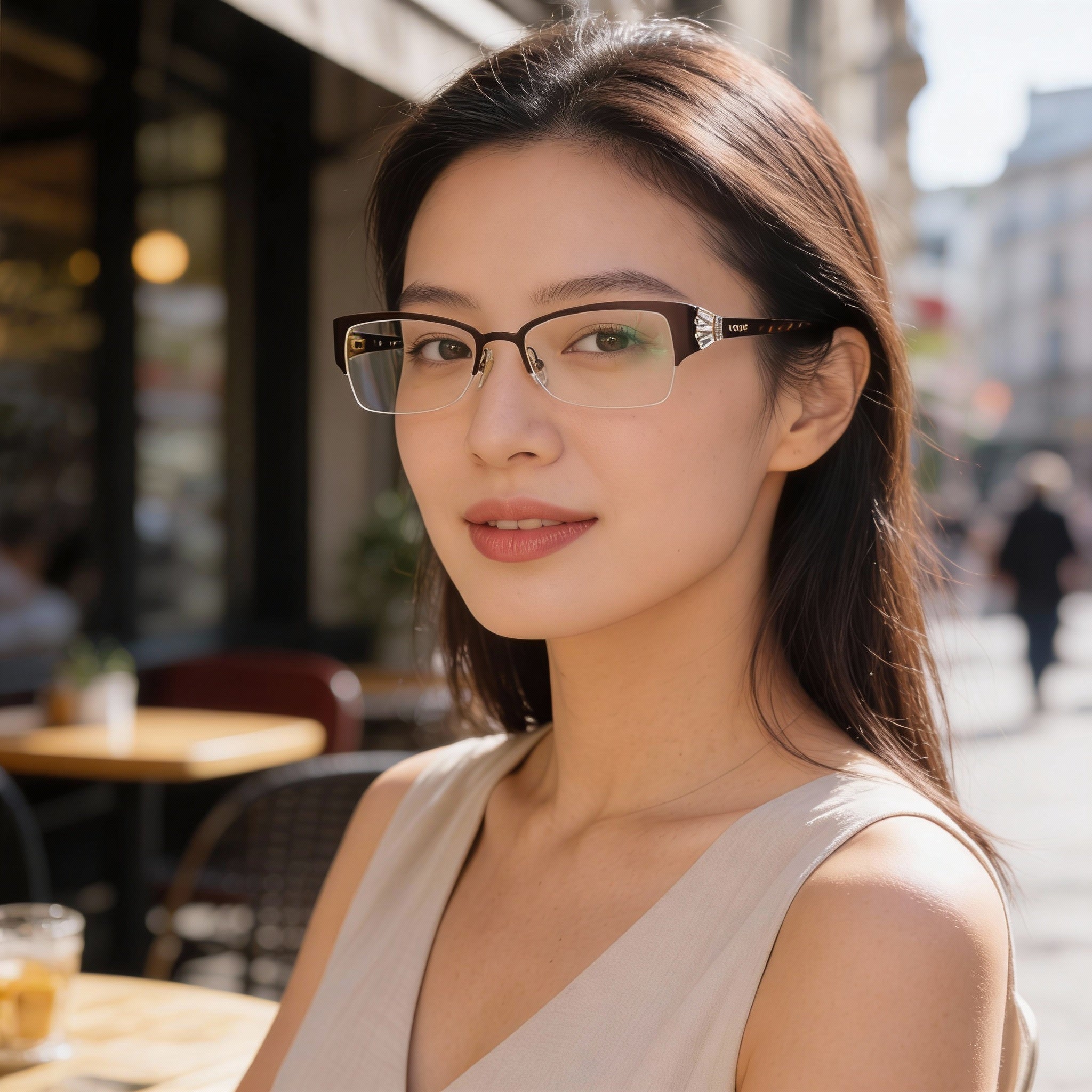 Gafas de sol Vogue Eyewear Vo 4014b para mujer con montura ovalada de metal, lentes de policarbonato polarizadas y transparentes de 50 mm, Photo 5