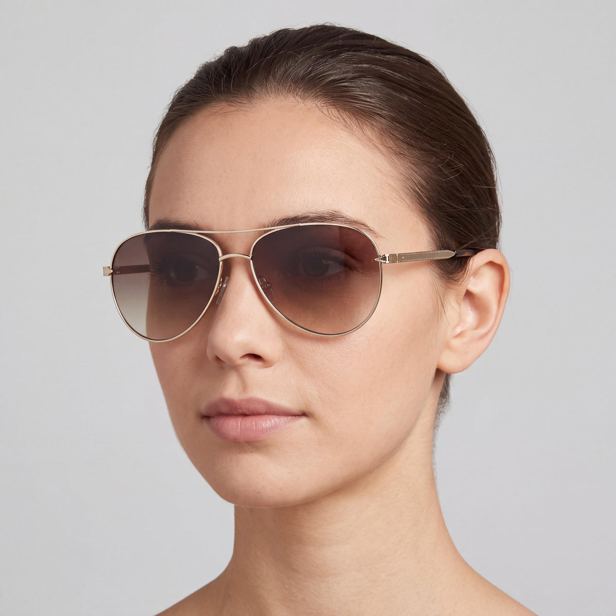 Gafas de sol Fossil Fos 3141/G/S para mujer, armazón de acero inoxidable, lente de acero inoxidable en oro claro, protección UV, 59 mm, Photo 4