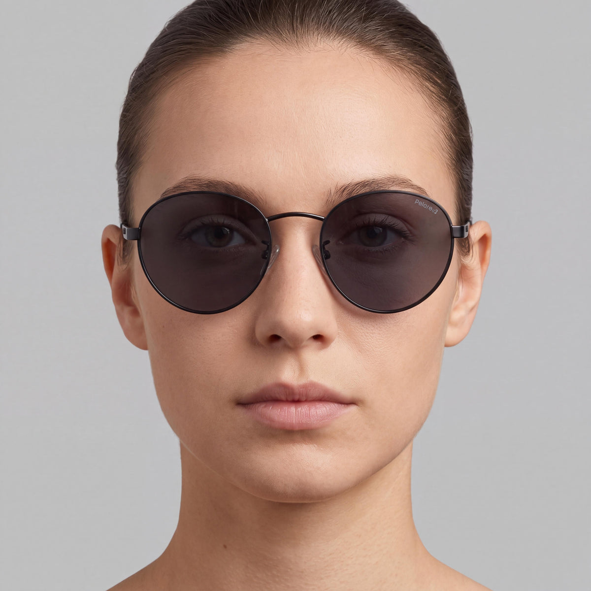 Polaroid Classic Unisex Matte Black Stainless Steel UV Protected Grey Polarized 52mm Sunglasses, Photo 3