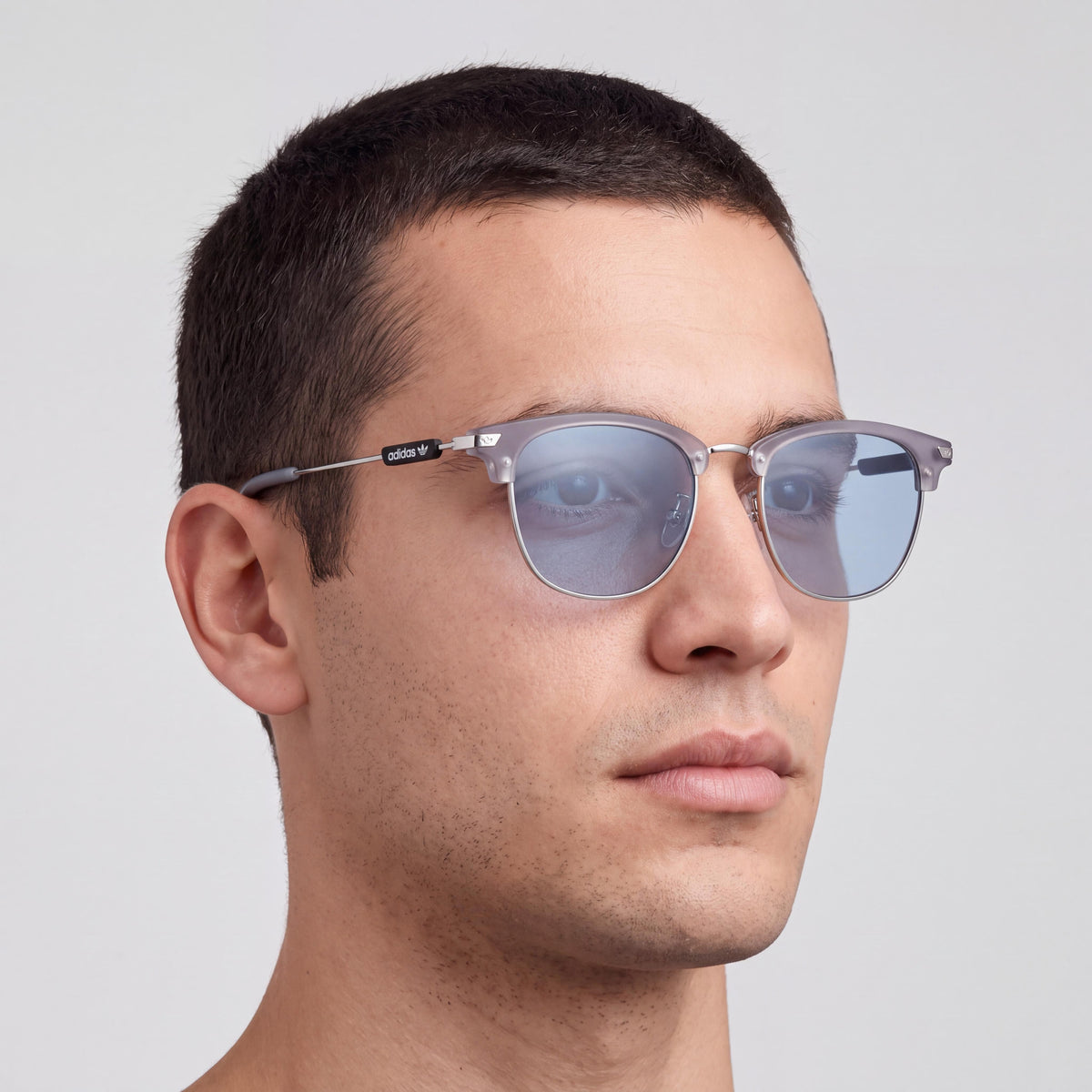 adidas Contemporary Men's Grey Plastic Sunglasses, Smoke Mirror Lenses, UV Protection, 53-19-145, Photo 4