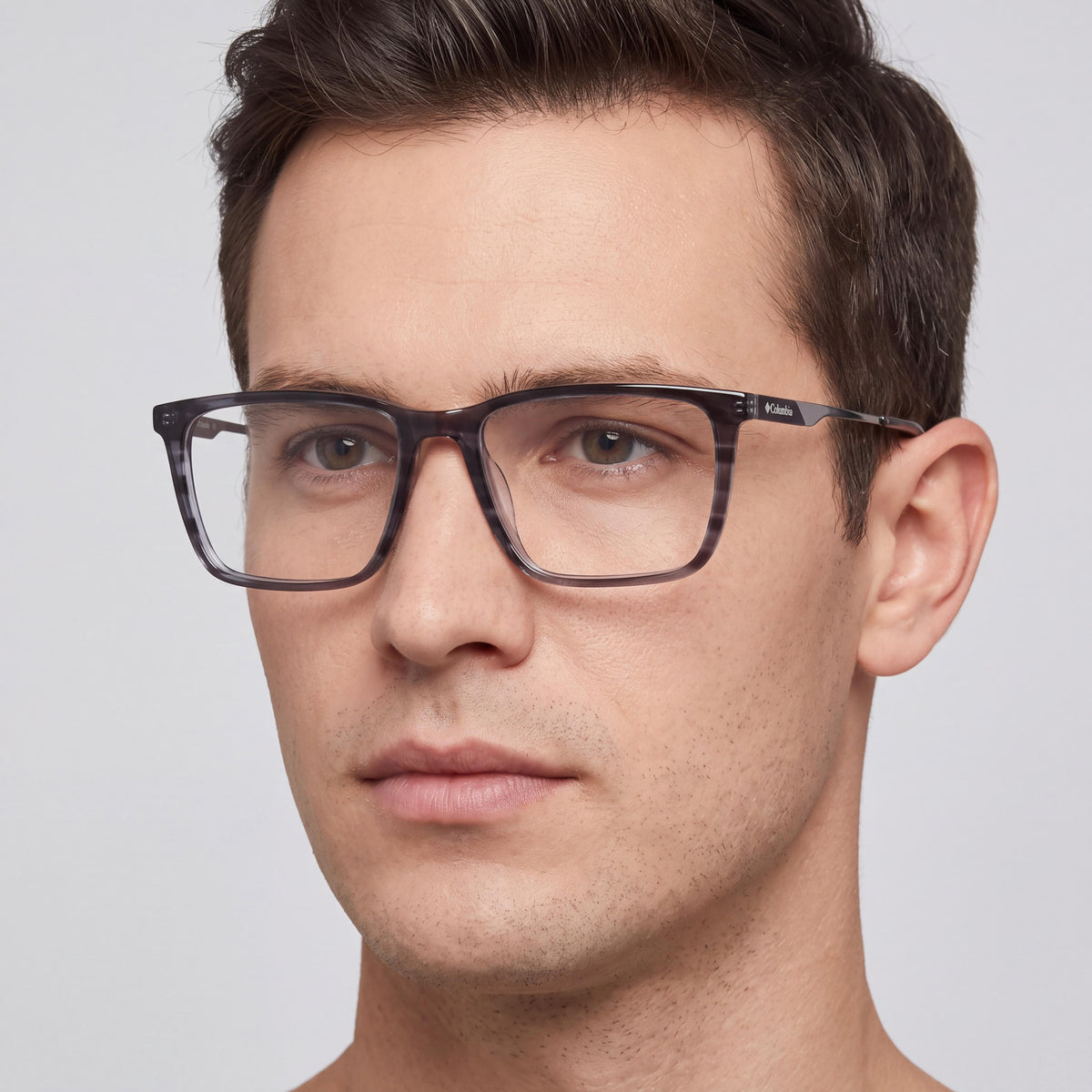Columbia C8042 Men's Eyewear with Clear Polycarbonate Lenses and Dark Grey Horn Metal Frame 59mm, Photo 5