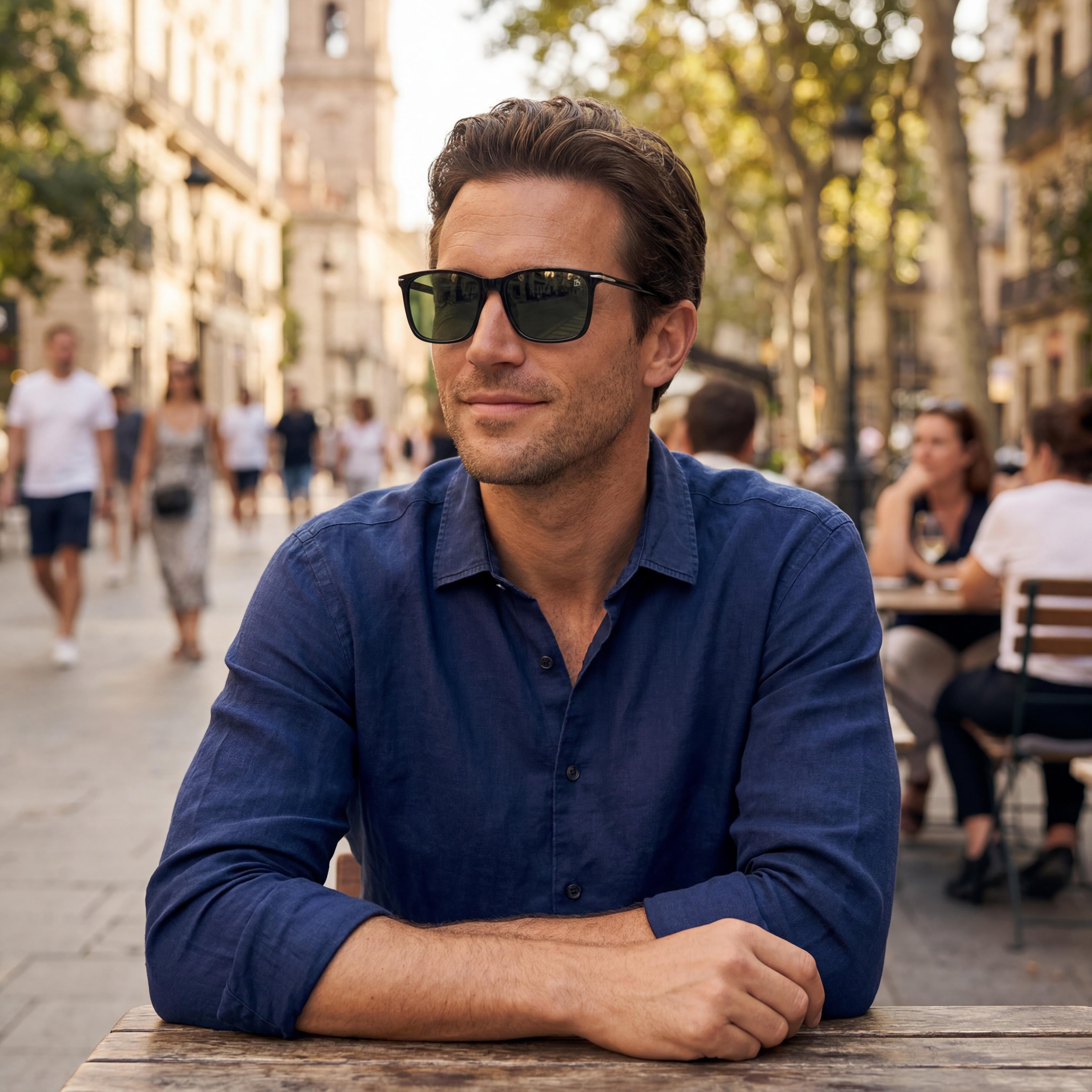 Gafas de sol polarizadas David Beckham Casual Db 1145-G-S para hombre, montura de acetato ligero negro, lentes verdes de 58 mm, Photo 6