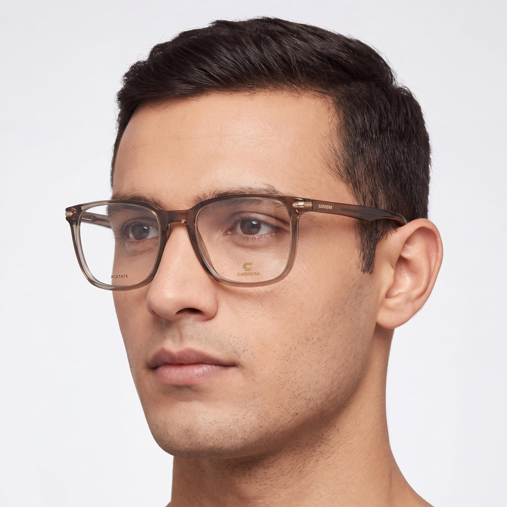 Gafas Carrera Carrera 309 modernas de acetato para hombre, montura y lentes color barro, 54 mm de ancho de lente