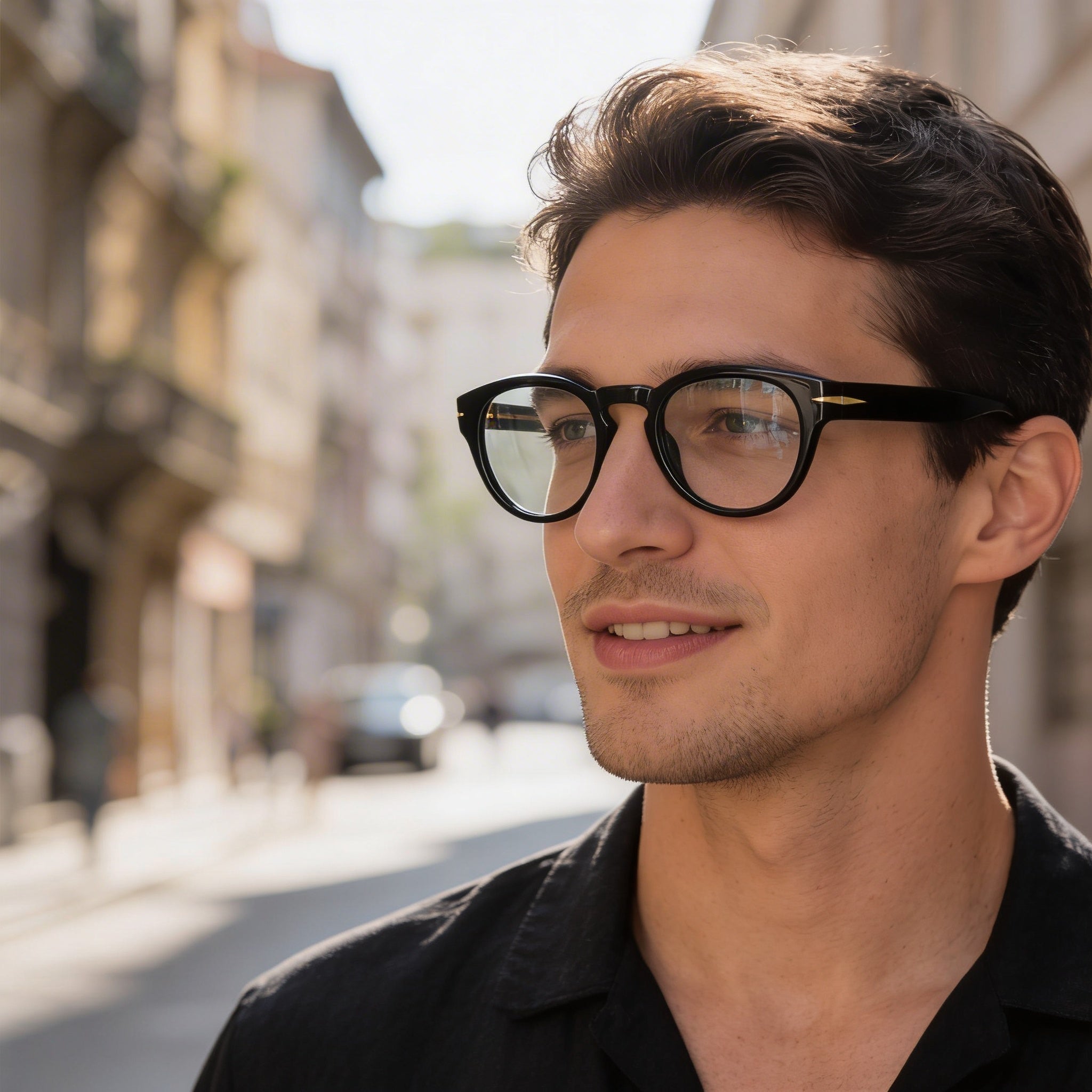 Gafas de sol David Beckham Modern para hombre, armazón de acetato negro, lentes de policarbonato sin polarizar 48-22-145, Photo 4