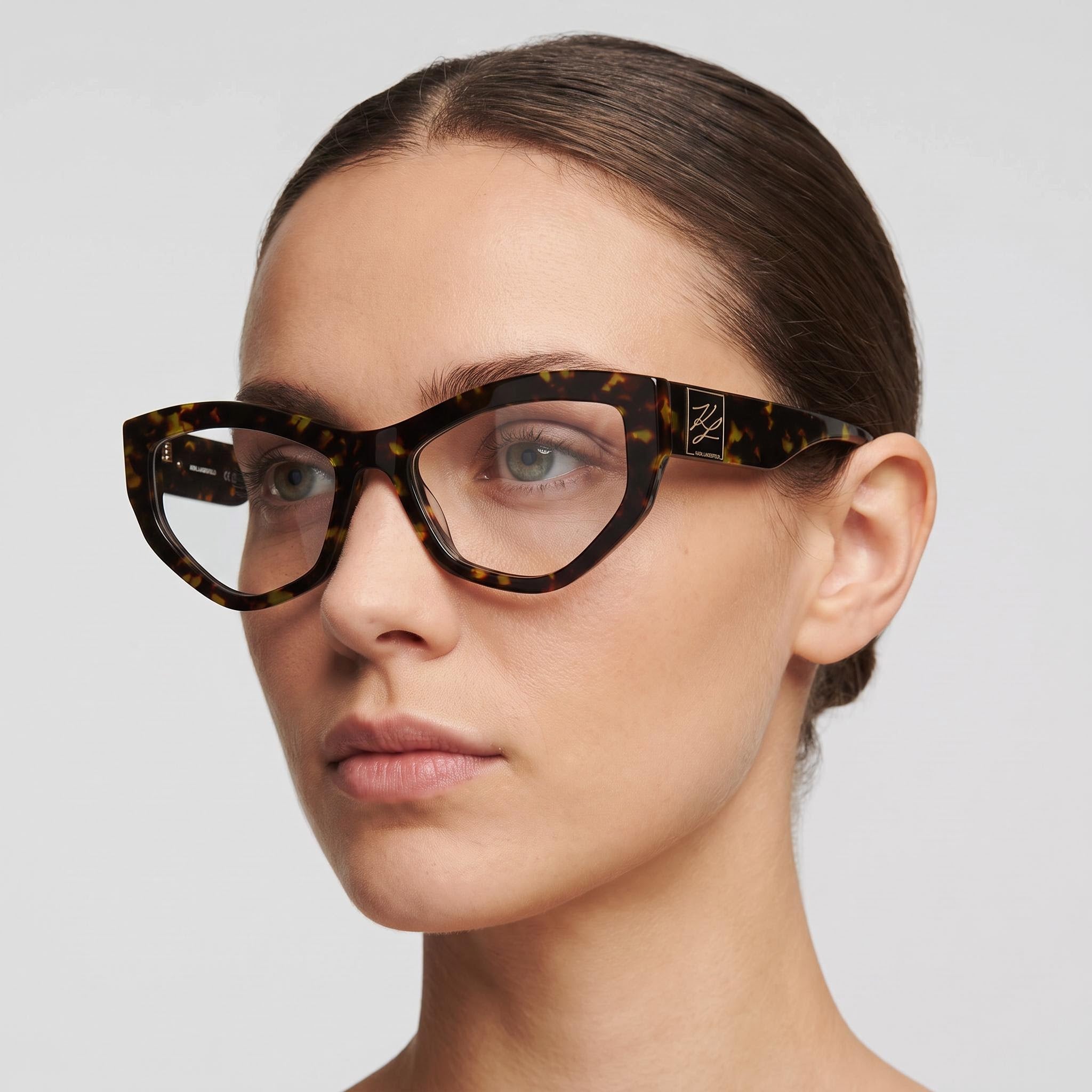 Gafas de acetato Karl Lagerfeld Kl6211 para mujer en carey oscuro de 55 mm, Photo 4
