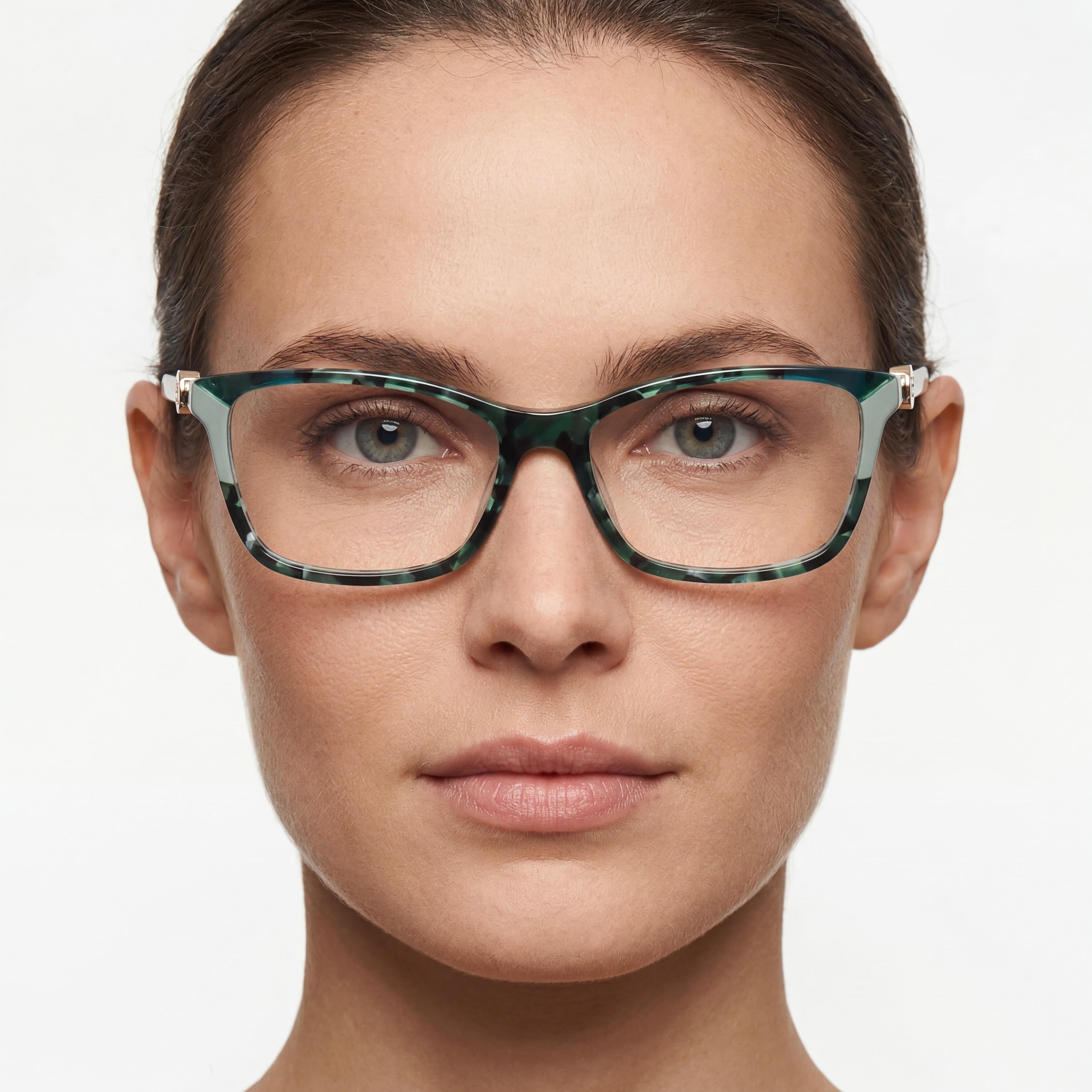 Carolina Herrera Her 0114 Women's Plastic Prescription-Ready Havana Green Eyeglasses with 54mm, Photo 4
