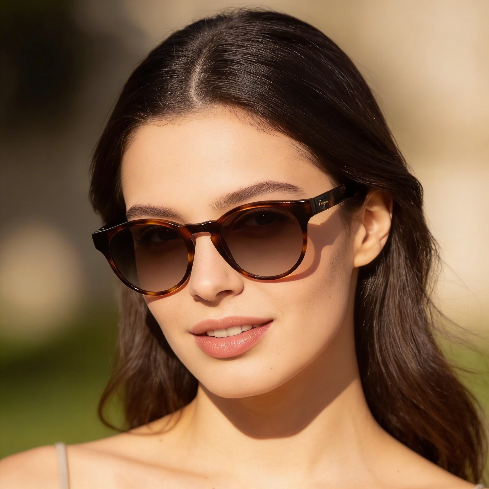Salvatore Ferragamo Classic Women's Tortoise Plastic Brown Gradient Non-Polarized 100% UV Protection 52mm Sunglasses, Photo 3