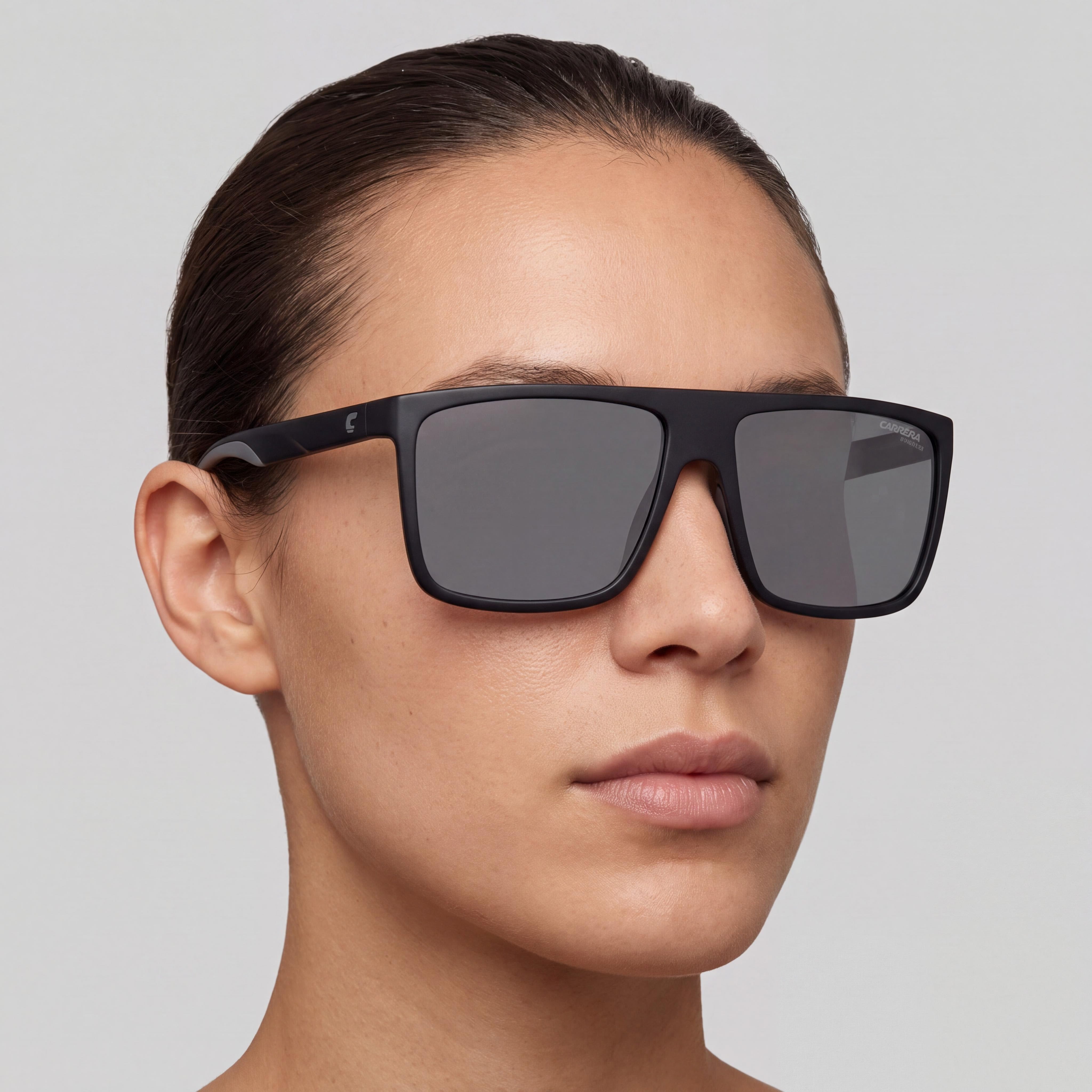 Carrera 8055/S Unisex Matte Black Grey Plastic Frame Polarized Grey UV Protection Sunglasses 58mm Lens, Photo 4