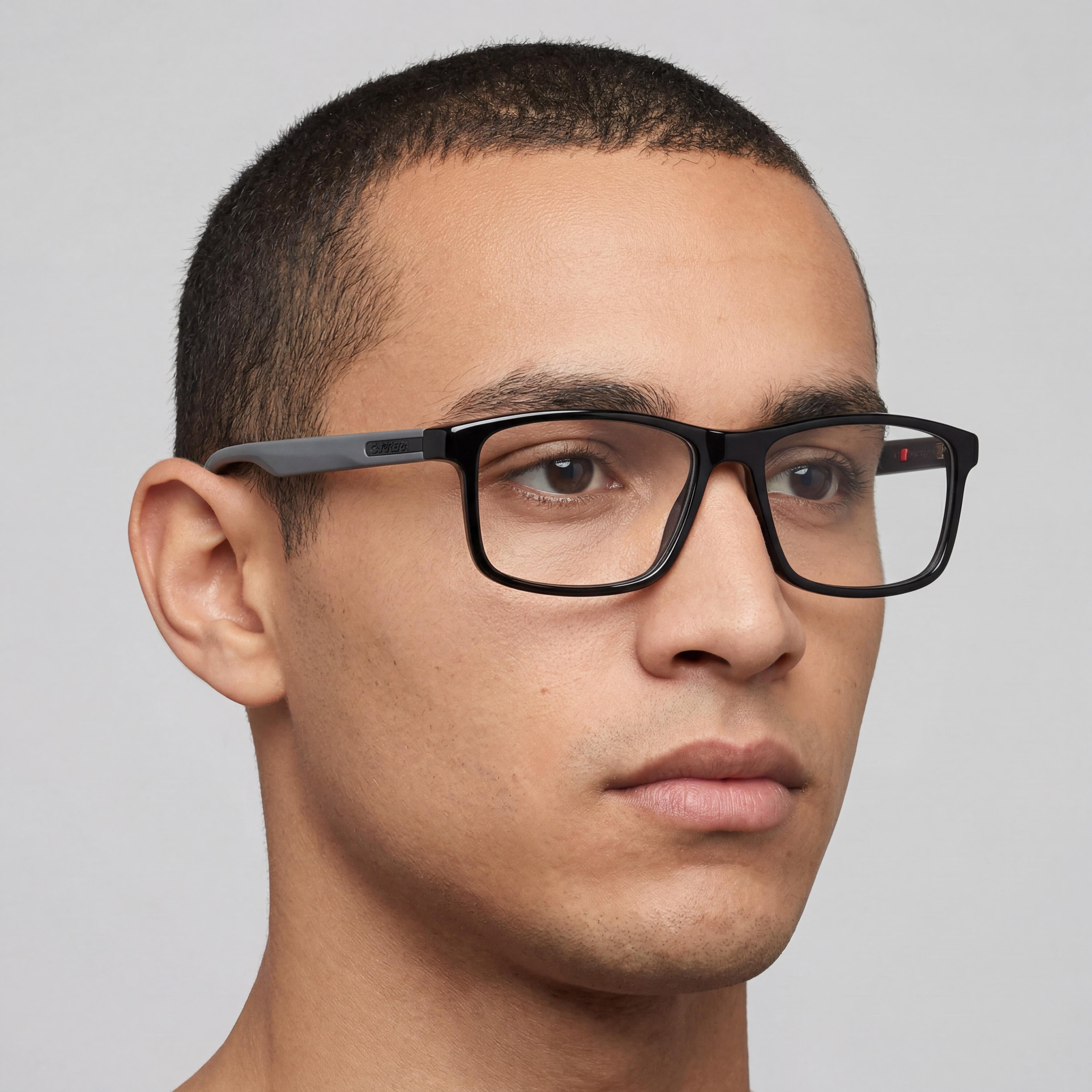 Carrera 8865 Unisex Plastic Frame Black with Black Polycarbonate Demo Lenses 55-16-145, Photo 5