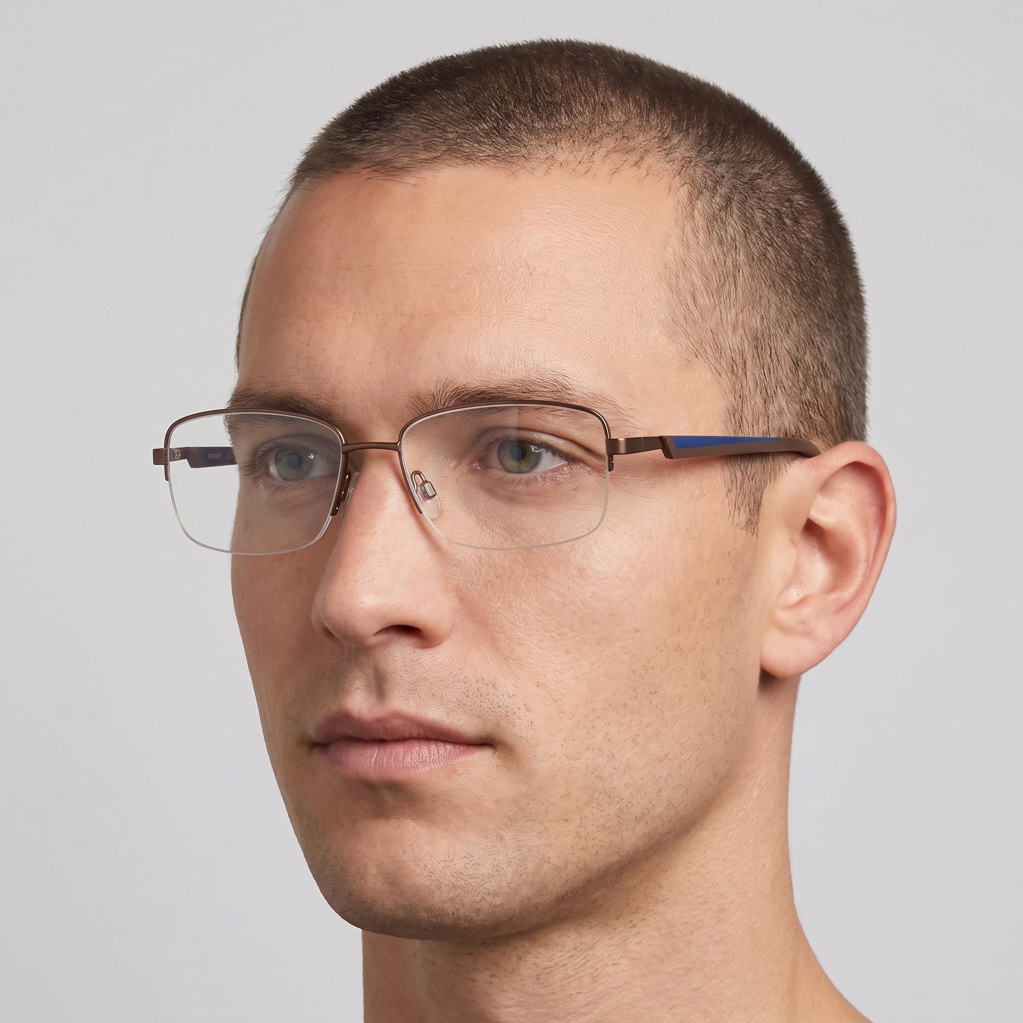 Flexon H6084 Unisex Matte Coffee Acetate Frame Eyeglasses 57mm, Photo 5