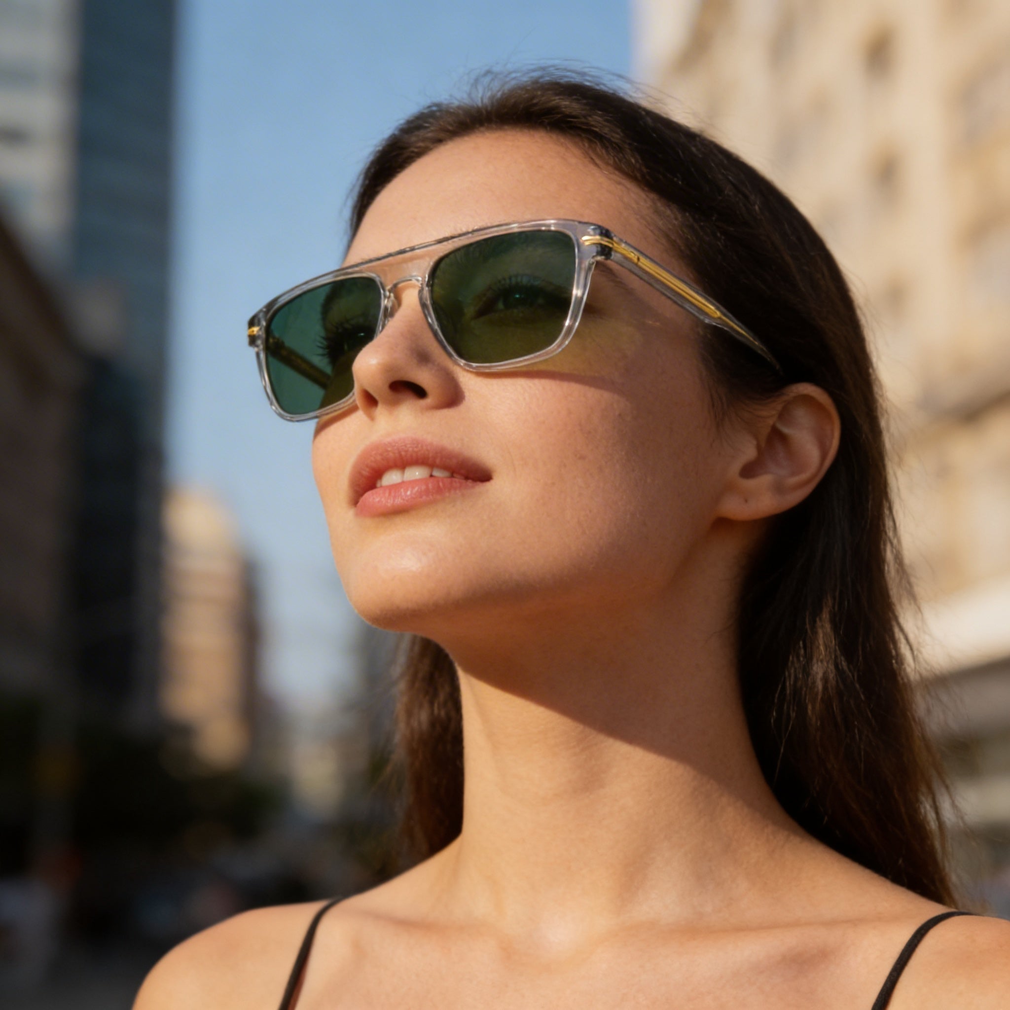 Hugo Boss Style & Expression Women's Grey Green Ecological Oil Sunglasses with Grey Non-Polarized UV Protected Lenses 56-17-145, Photo 6