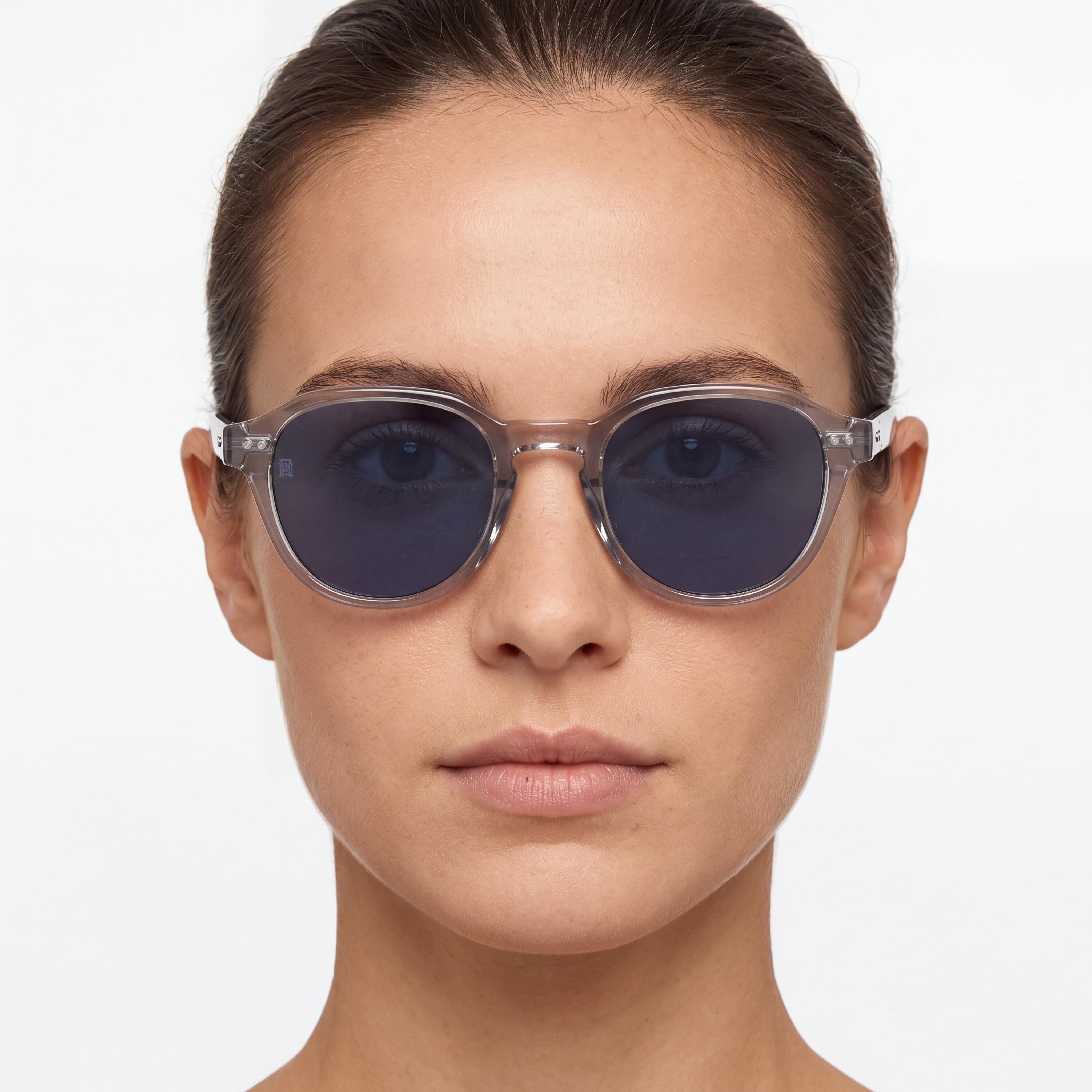 Tommy Hilfiger Modern Women's Rectangular Grey Acetate 49mm Sunglasses with Polycarbonate Lenses and 100% UV Protection, Photo 4