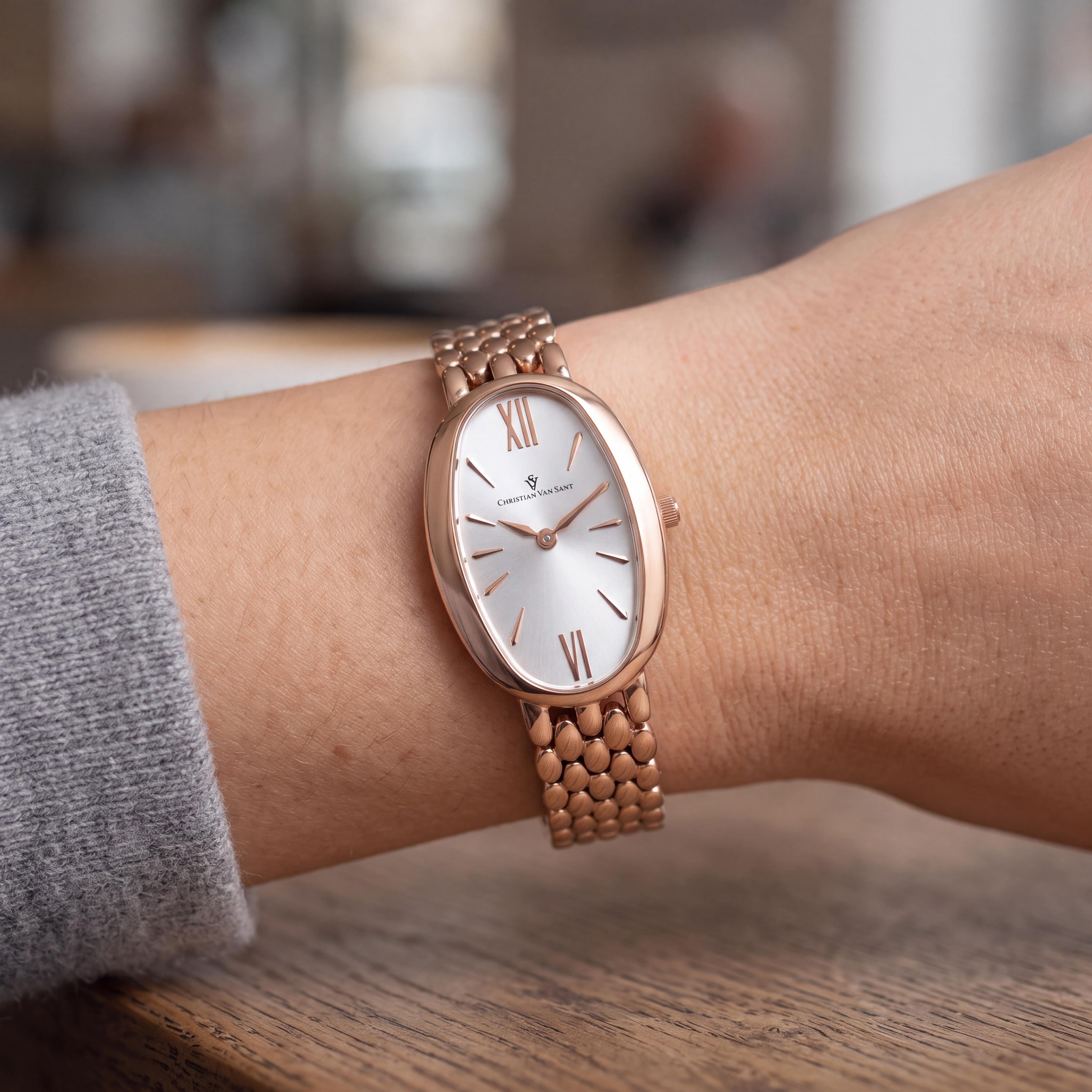 Christian Van Sant CV1815 Women's bracelet Watch, Silver Dial, Stainless Steel Case & Bracelet, Quartz Movement, Photo 4