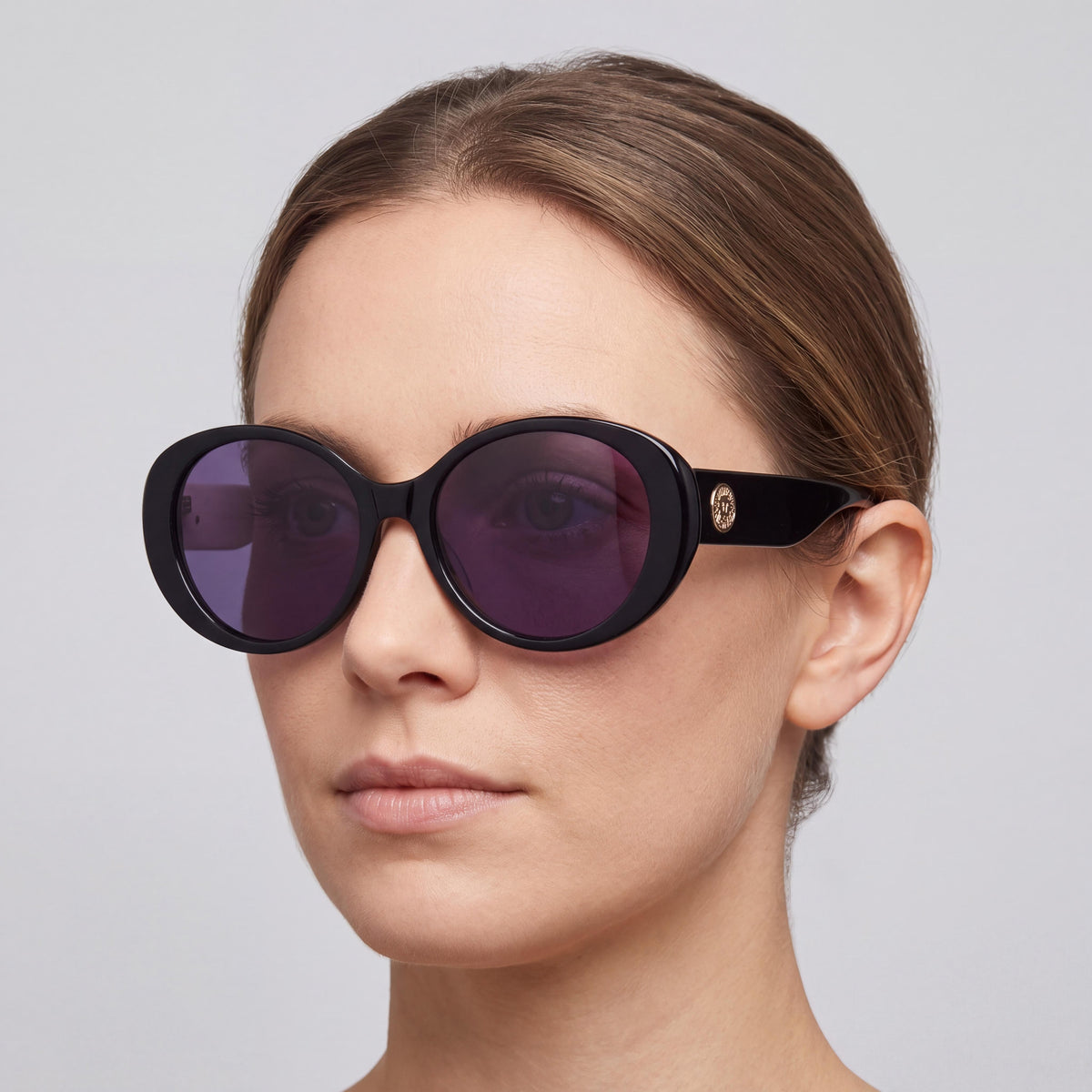 Anne Klein Ak7090 Women's Classic Acetate Black Frame Multicolor Polycarbonate Lens Eyewear 54-17-145, Photo 3