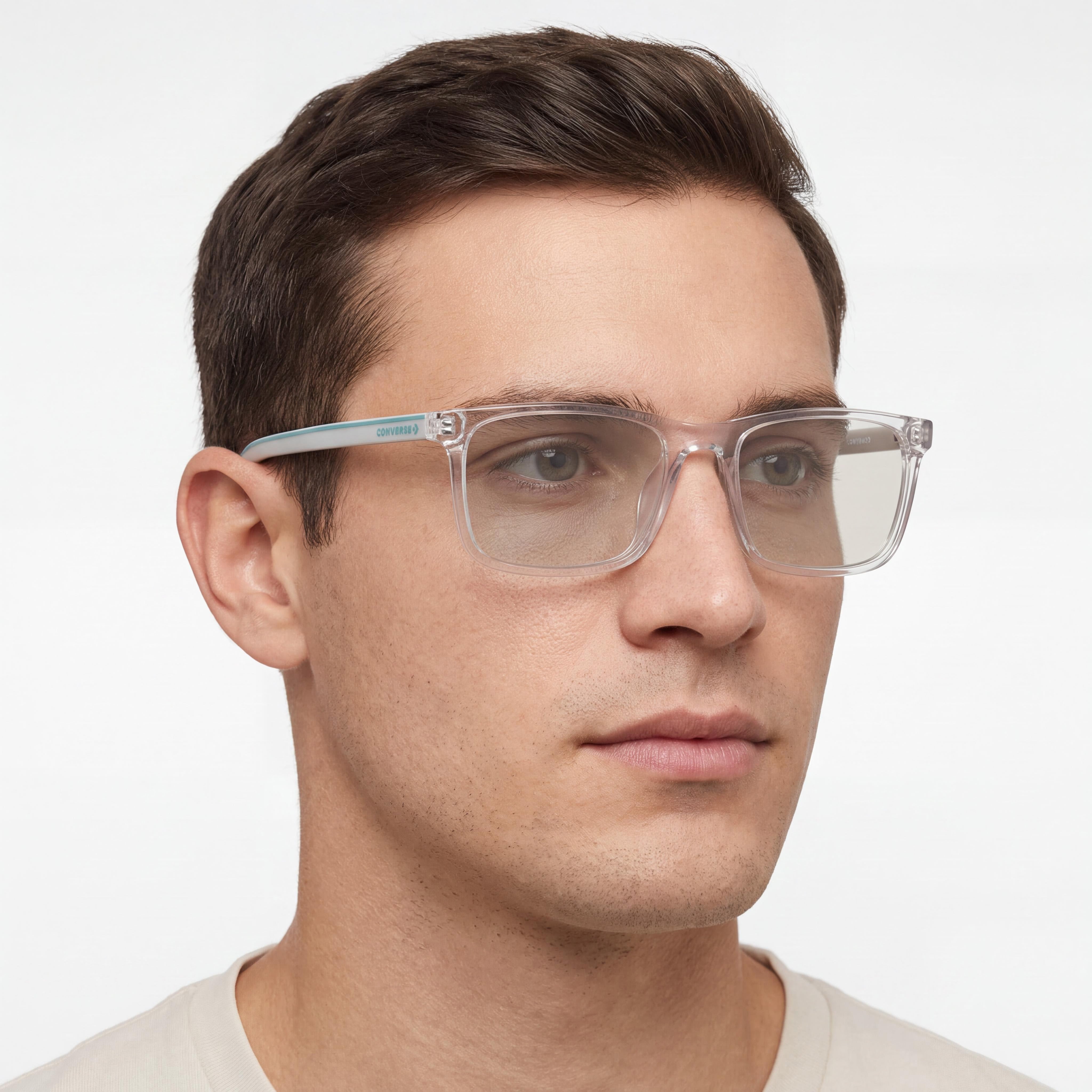 CONVERSE ALL STAR Modern CV5049 Men’s Eyeglasses with Crystal Clear Acetate Frame and Crystal Clear Lenses 54mm, Photo 2
