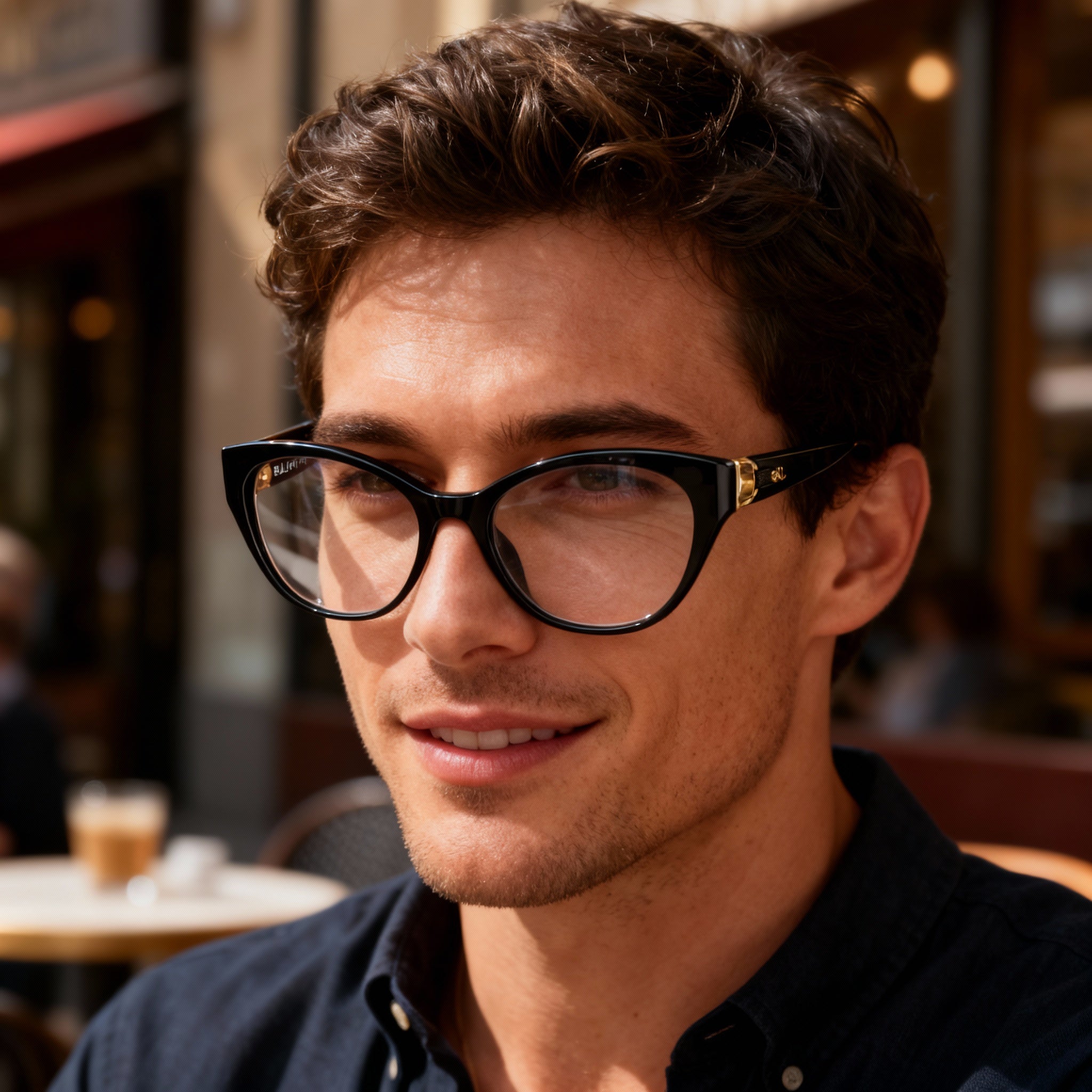 Ralph Lauren RL 6235QU Men’s Multicoloured Acetate Eyeglasses with Polarized Lenses 54-17-140, Photo 5