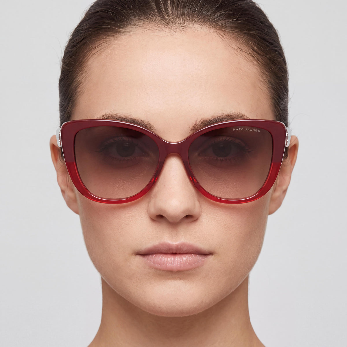 Marc Jacobs MARC 815/S Women's Burgundy Acetate Sunglasses UV Protection Brown Shaded Lenses 50mm, Photo 4