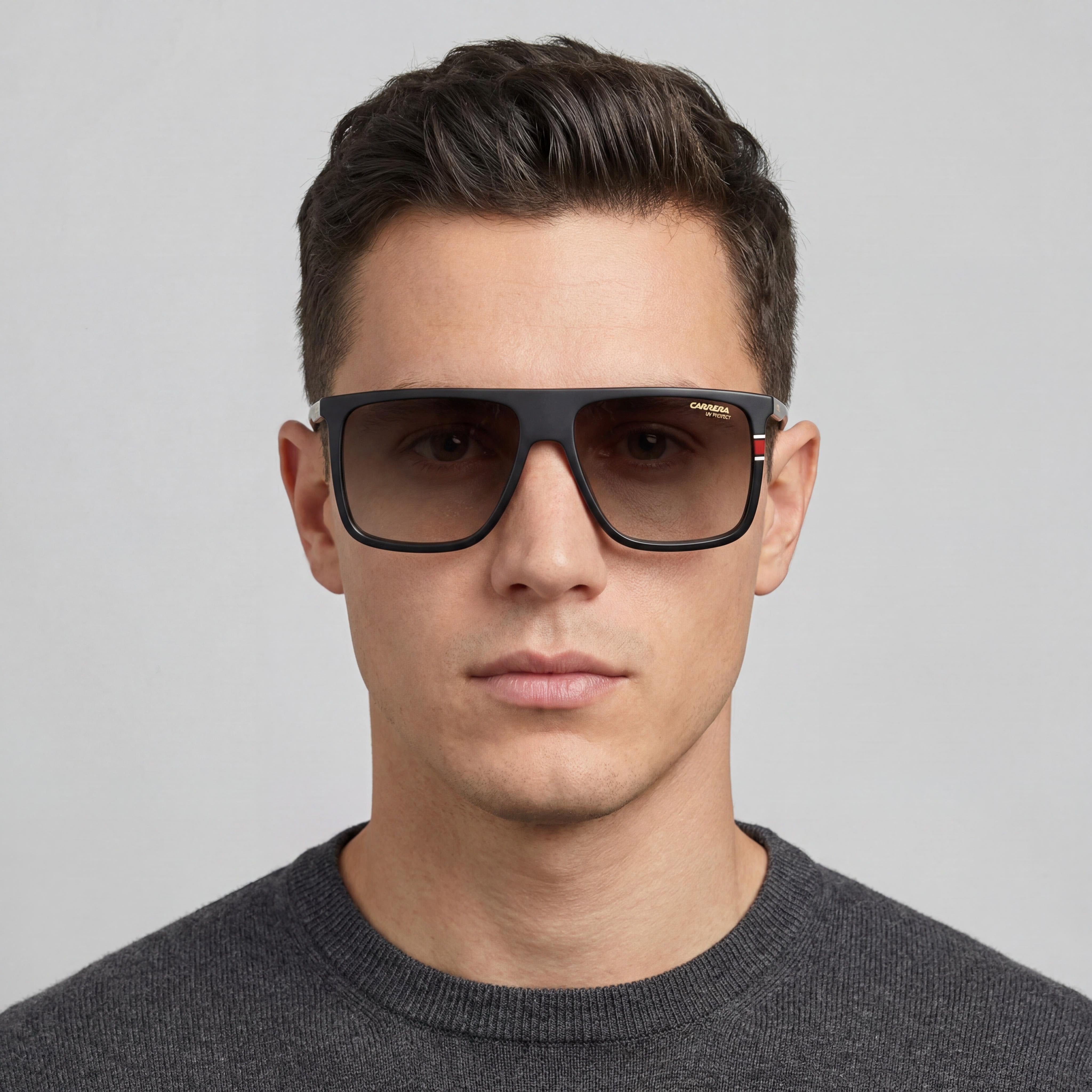 Carrera 172/N/S Unisex Black Brown Gradient Plastic Sunglasses with Brown Gradient Non-Polarized UV Lenses 58mm, Photo 5