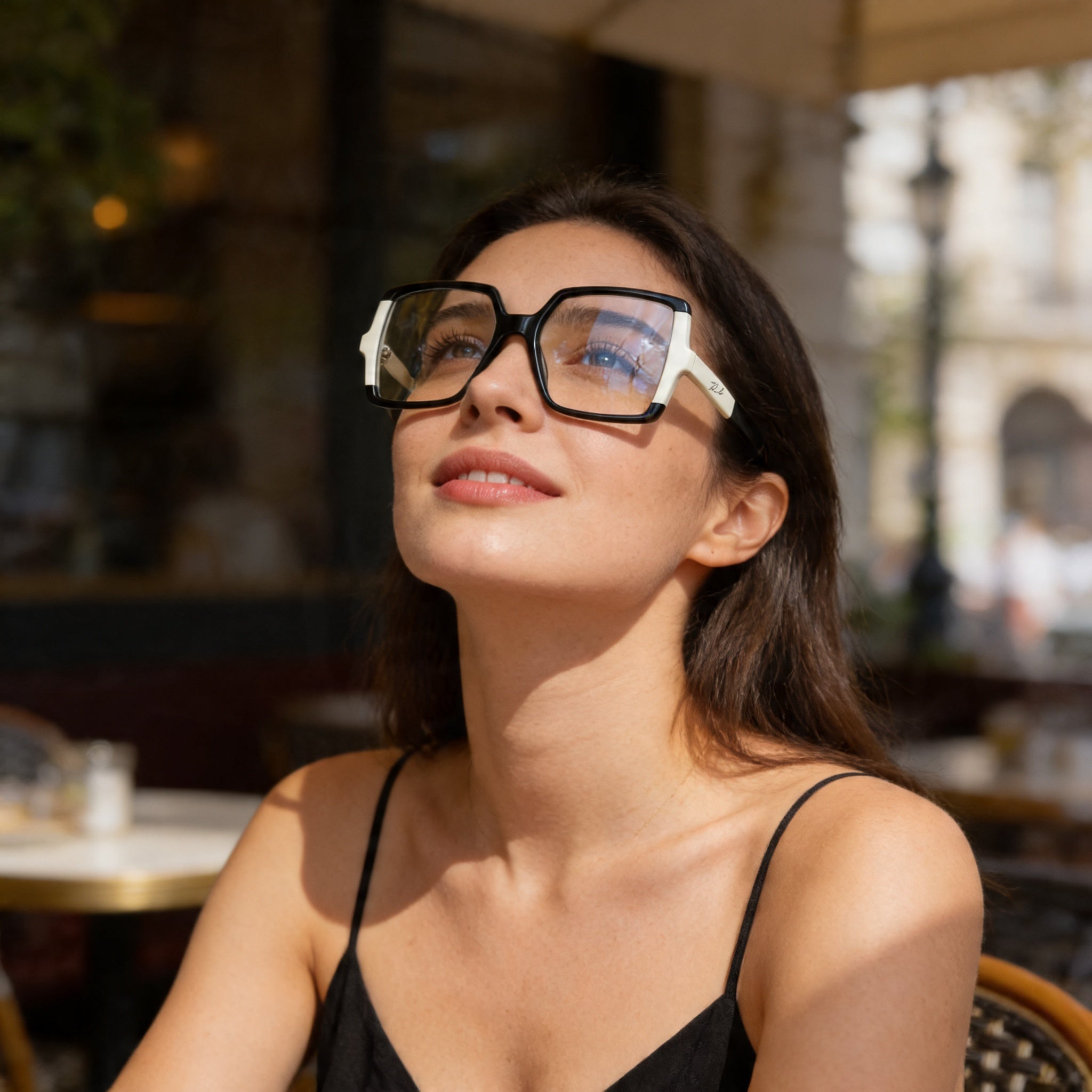 KARL LAGERFELD Kl6169 Unisex Acetate Black/White Transparent Polycarbonate Eyeglasses 54mm, Photo 6