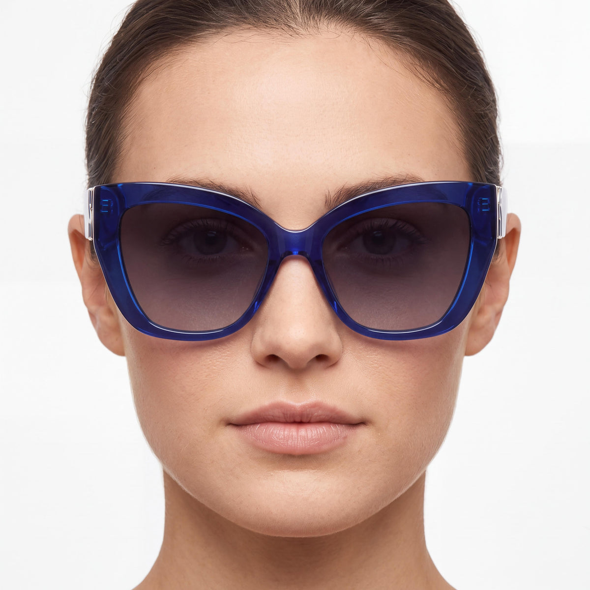 Gafas de sol rectangulares para mujer kate spade new york, de acetato azul, con lentes de policarbonato gris oscuro sombreado y protección UV, 54 mm, Photo 4