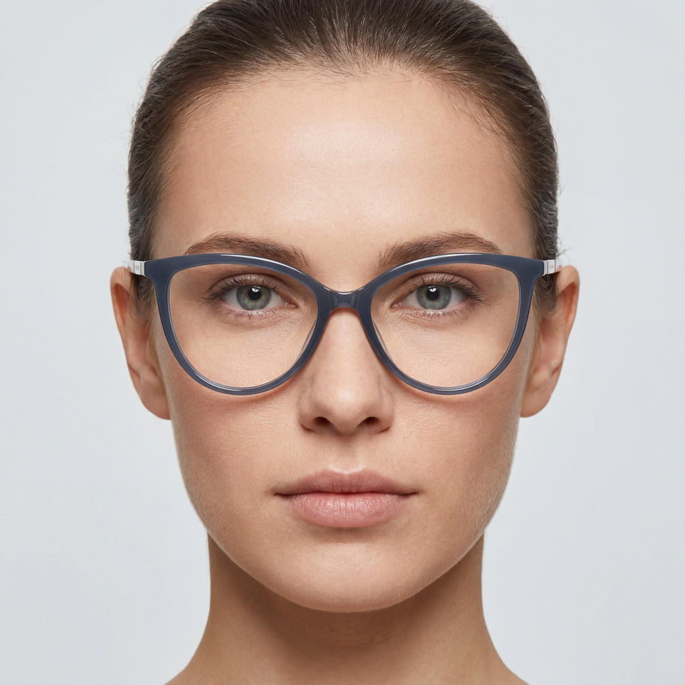 Lucky Brand D226 Gafas de Sol para Mujer, Montura Completa, Estilo Cat-Eye, Plástico Negro, Blanco, Logotipo Dorado, Lentes Polarizadas Transparentes 52-16