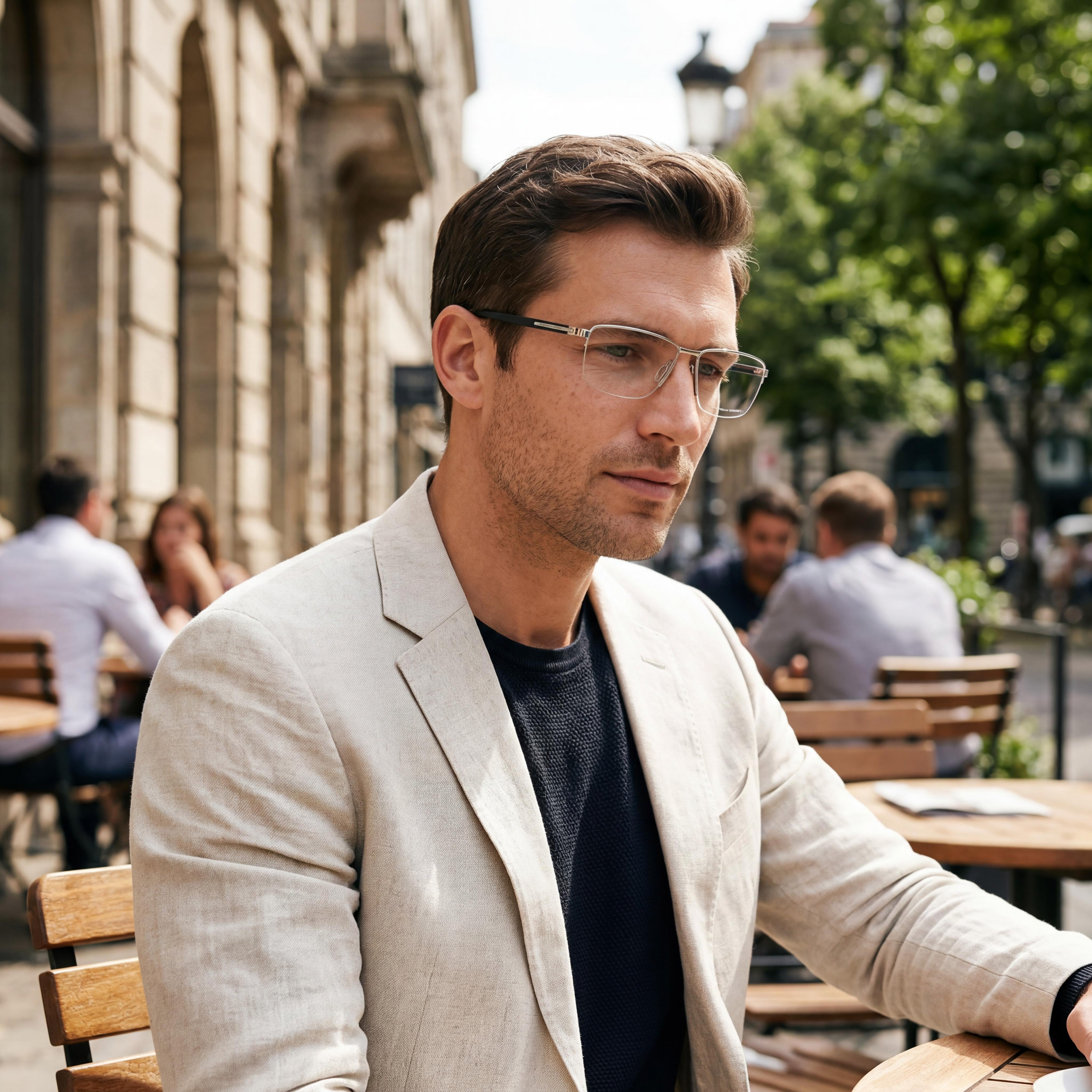 Porsche Design P8399 Men's Casual Non- Plastic Eyeglasses, Palladium, 59mm, Photo 6