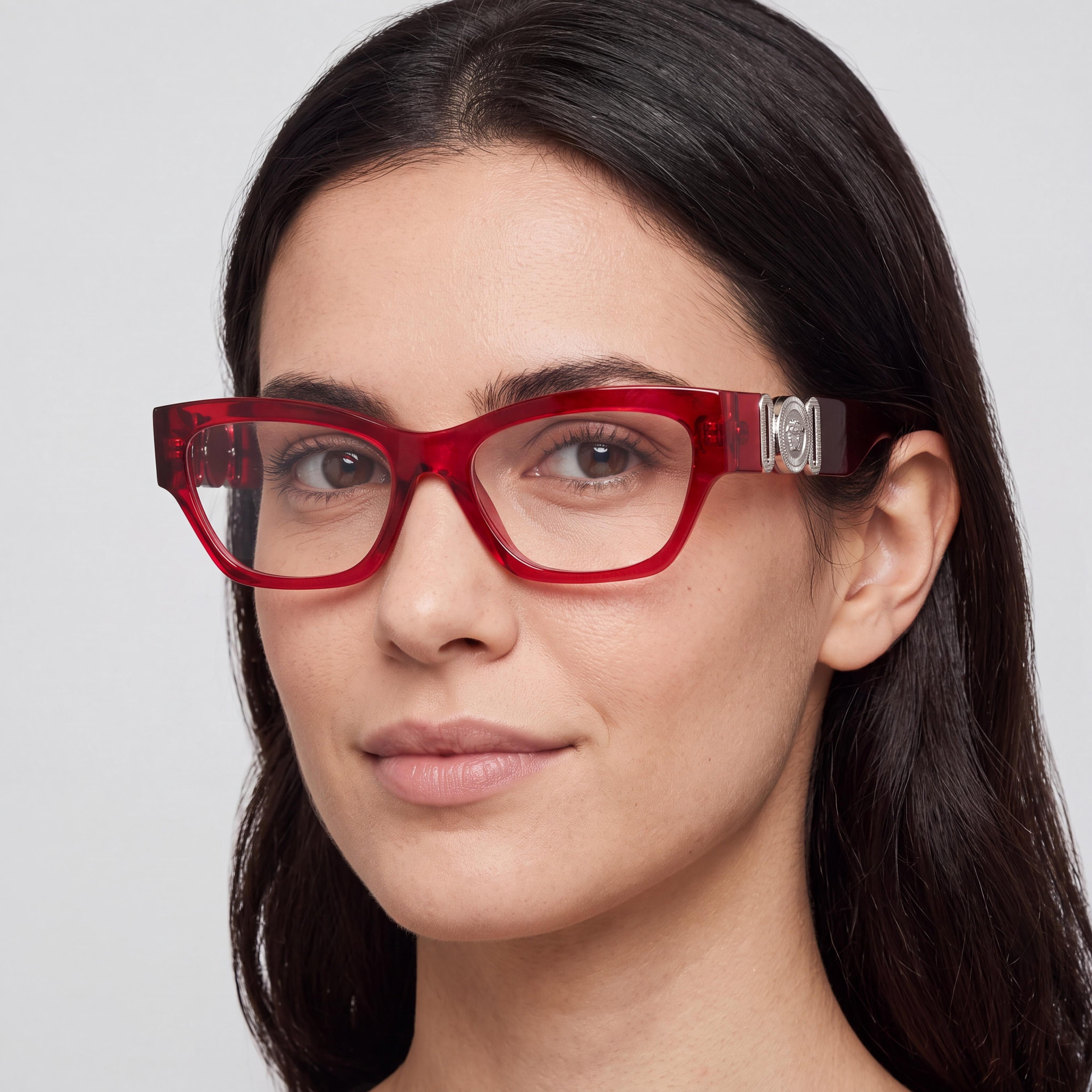 Gafas Inyectadas Transparentes Rojas para Mujer Versace Ve 3367 U 52mm, Photo 5