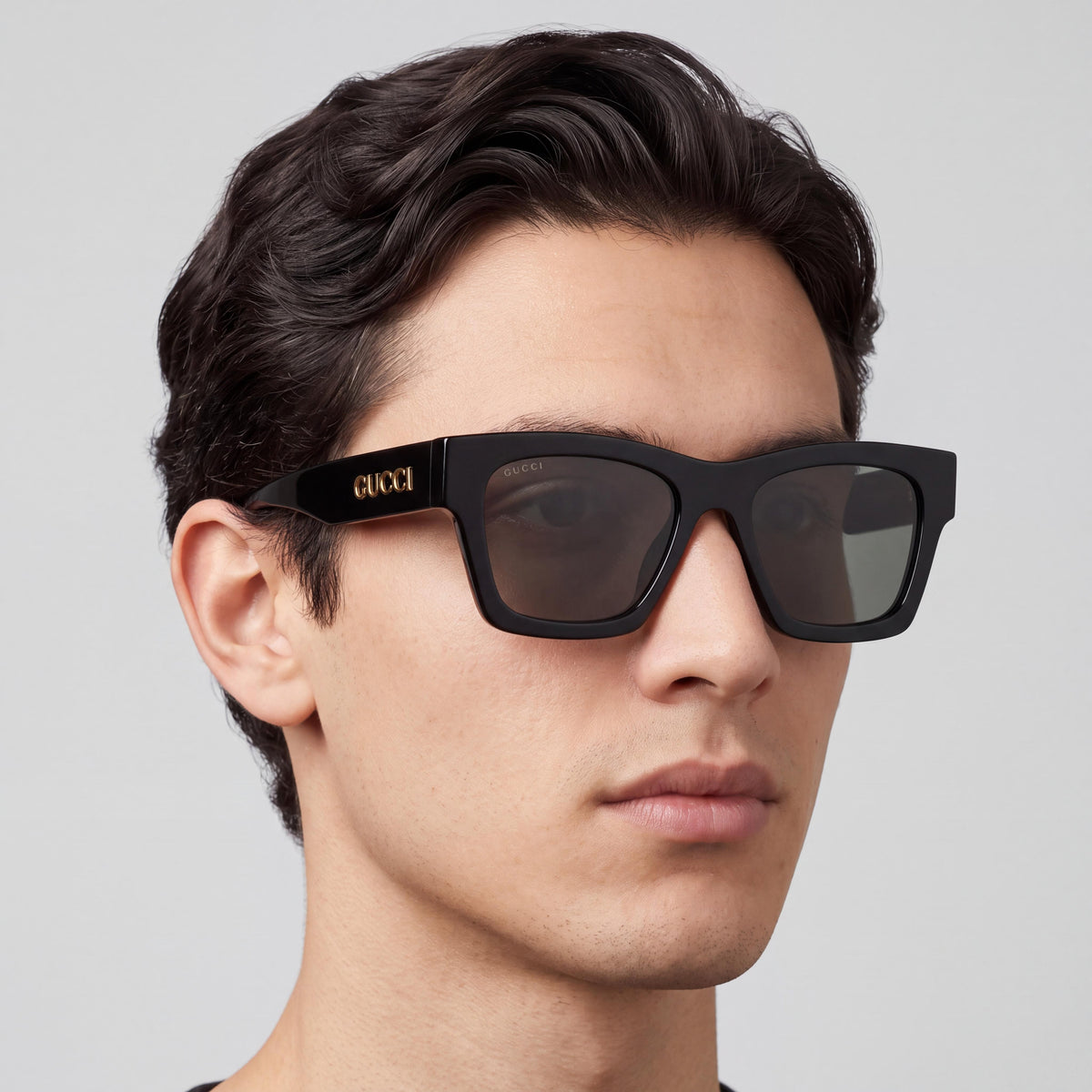 Gafas de sol Gucci de diseñador casual GG1835SA-001 unisex con montura negra, lentes negras, puente de 17 mm y patillas de 140 mm, Photo 5