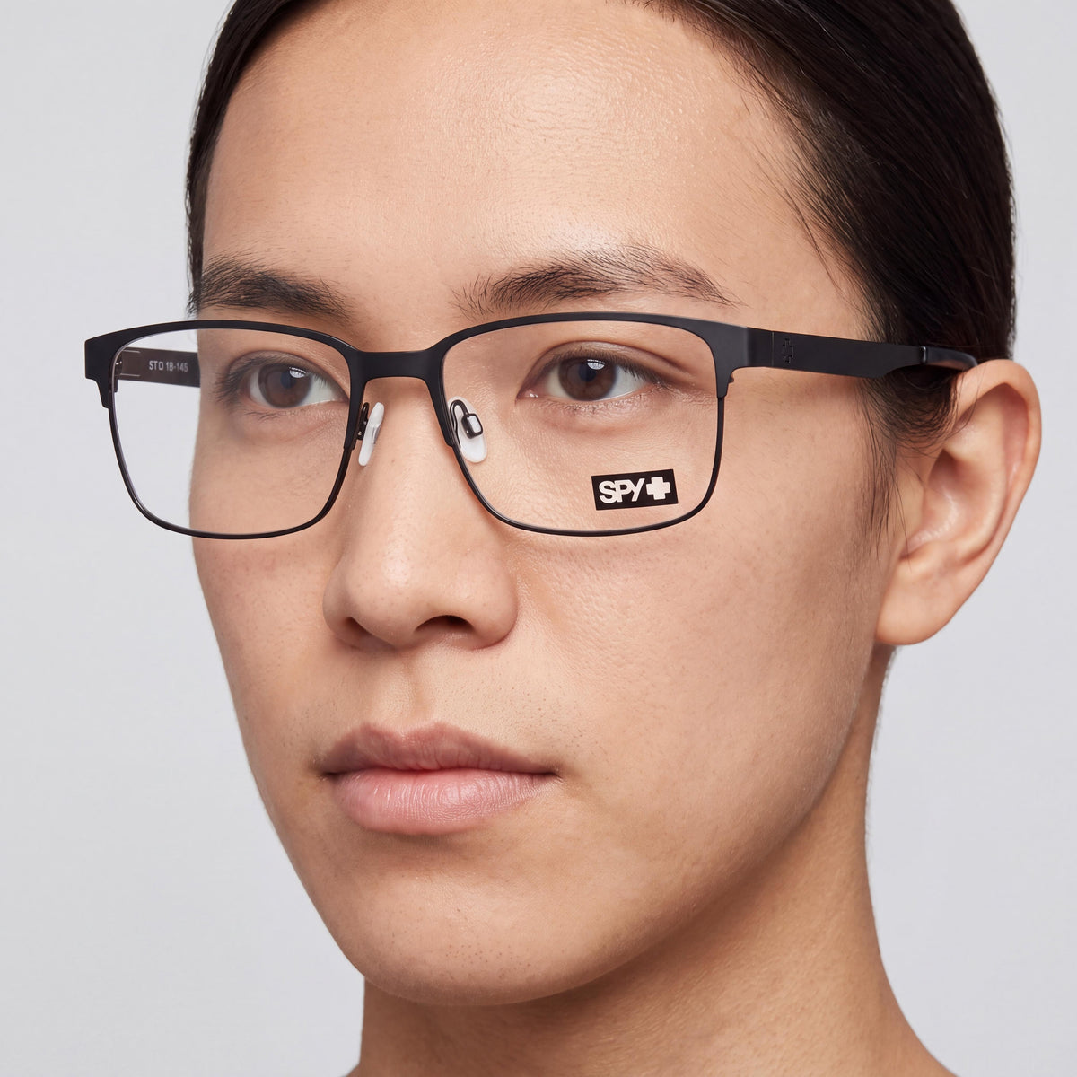 Spy Dax 57 Unisex Acetate Frame Eyewear, Matte Black / Black / Grey with Demo Lenses, 57mm, Photo 4