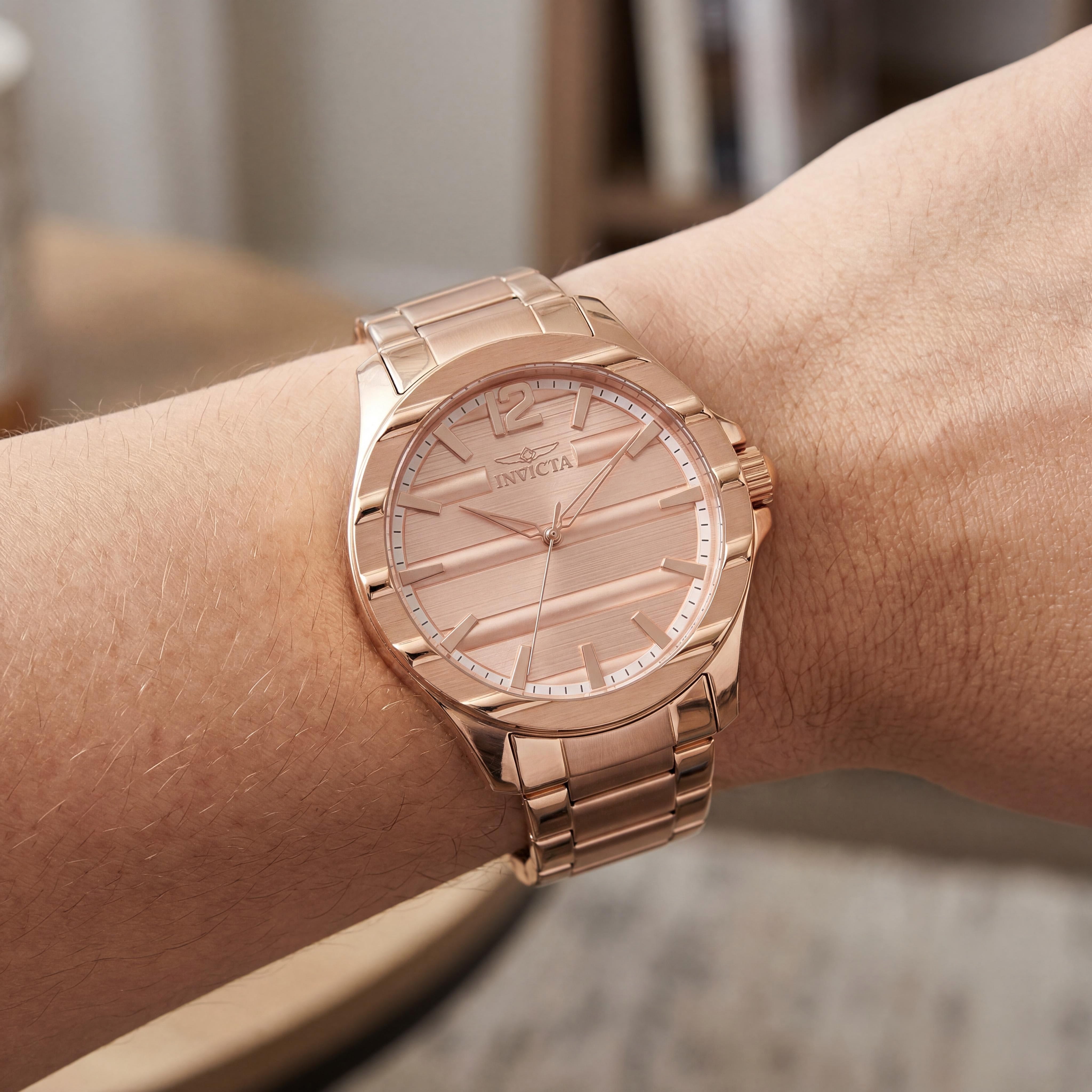 Invicta Speedway 50332 Unisex Quartz Watch with Stainless Steel Case, Rose-gold Dial, 43mm, Photo 4