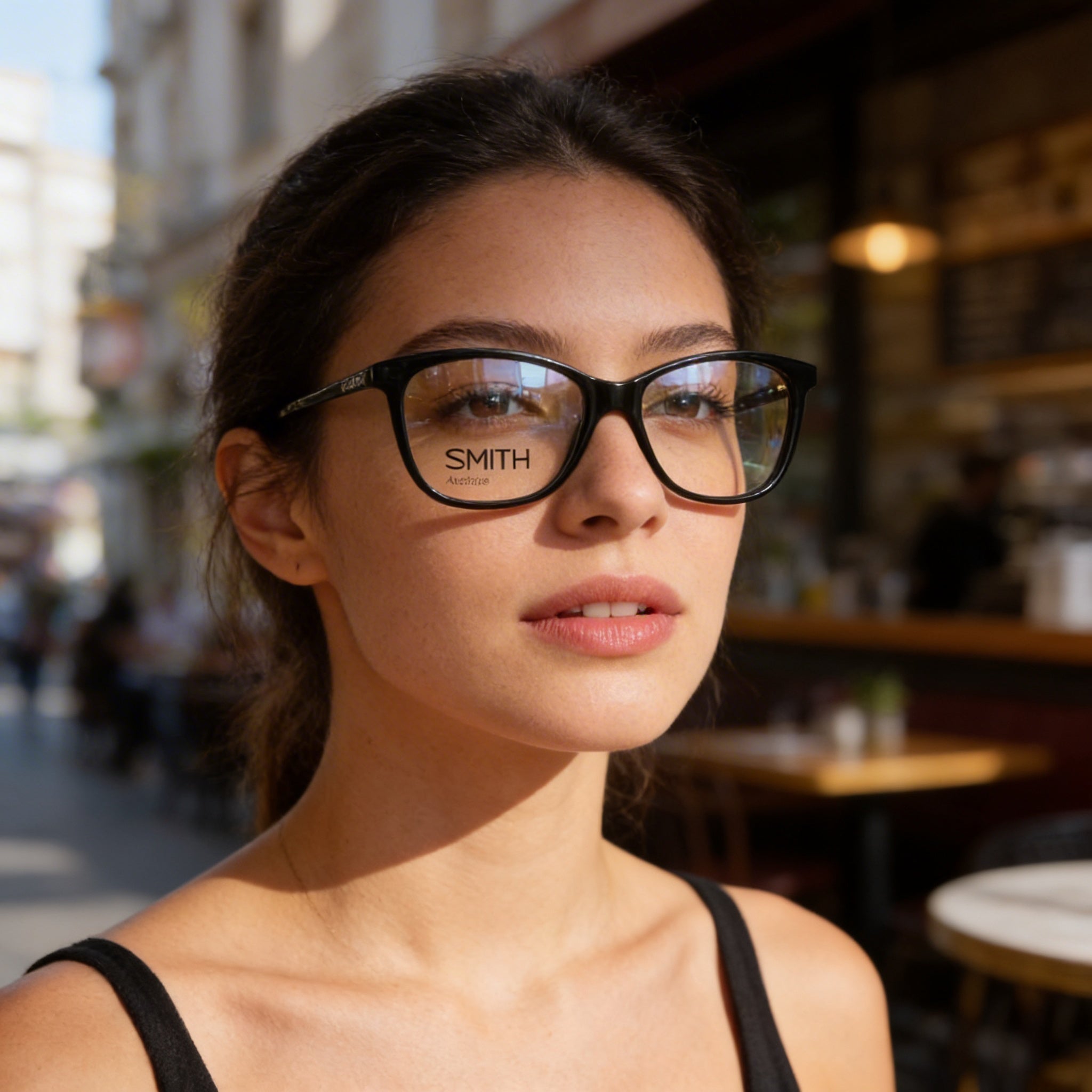 Gafas unisex Smith JADEN 807 de acetato negro con montura completa y cuadradas, lentes de 53 mm, puente de 15 mm y patillas de 135 mm., Photo 5