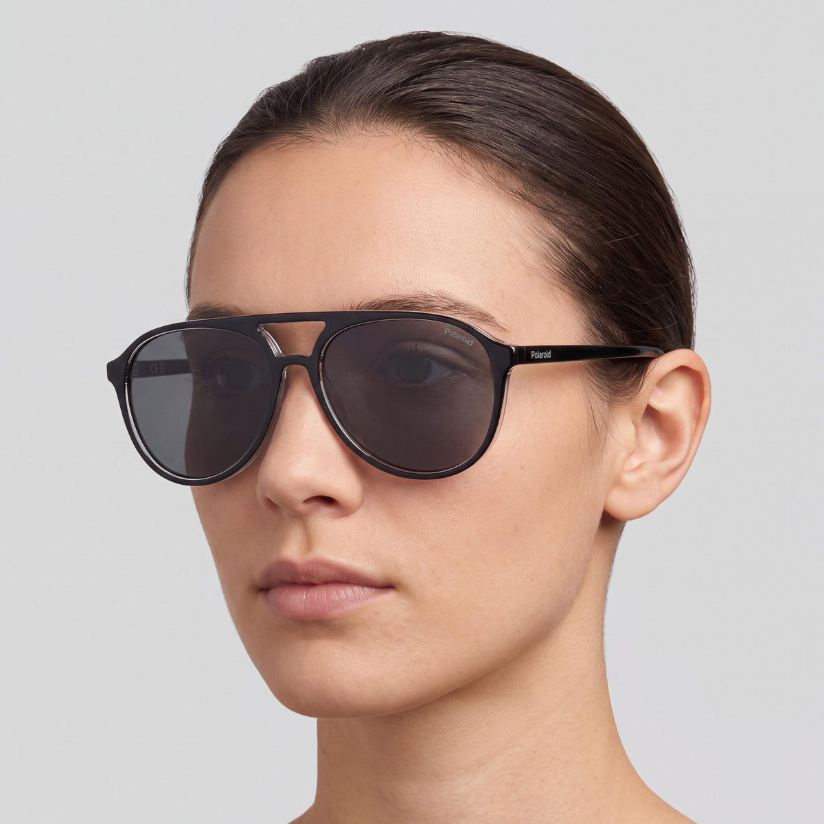 Gafas de sol polarizadas unisex Polaroid, protección UV, montura de policarbonato, negro/gris oscuro, 56mm, Photo 5
