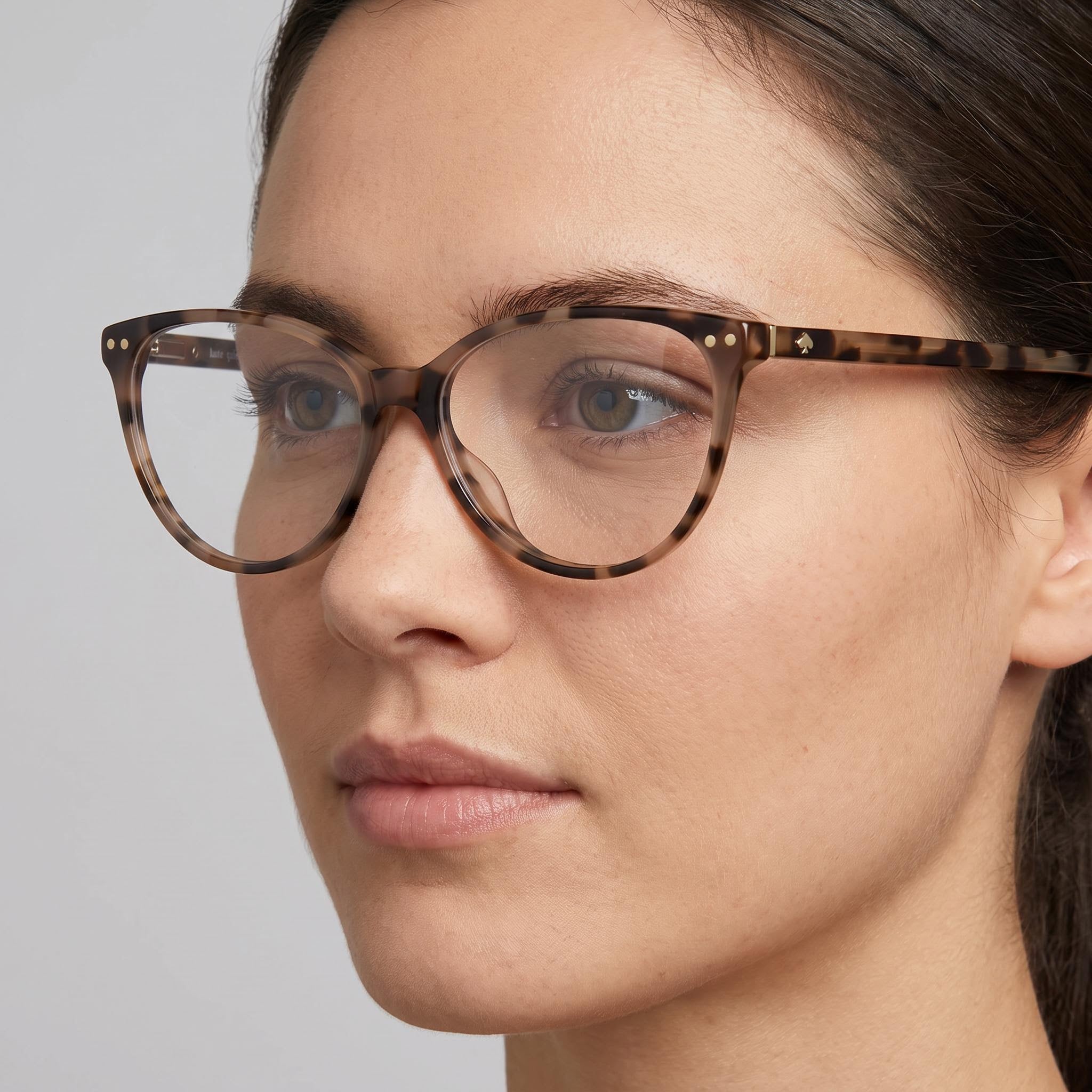 kate spade new york Modern Women's Full Rim Havana Plastic Eyeglasses with Polycarbonate Lens 52mm, Photo 4