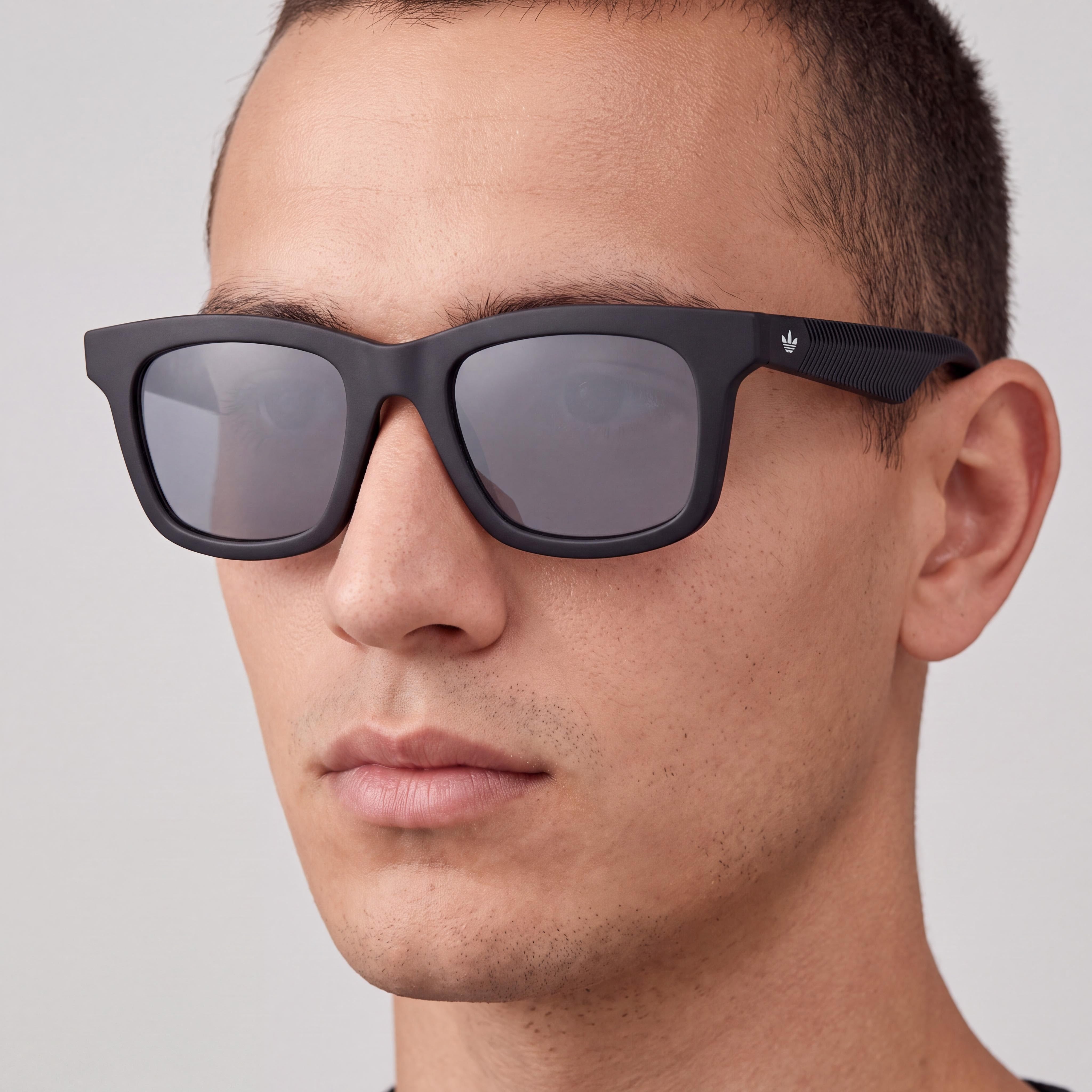 adidas Originals Or0116 Unisex Matte Black Injected Frame with Black Non- Lenses 51mm, Photo 5